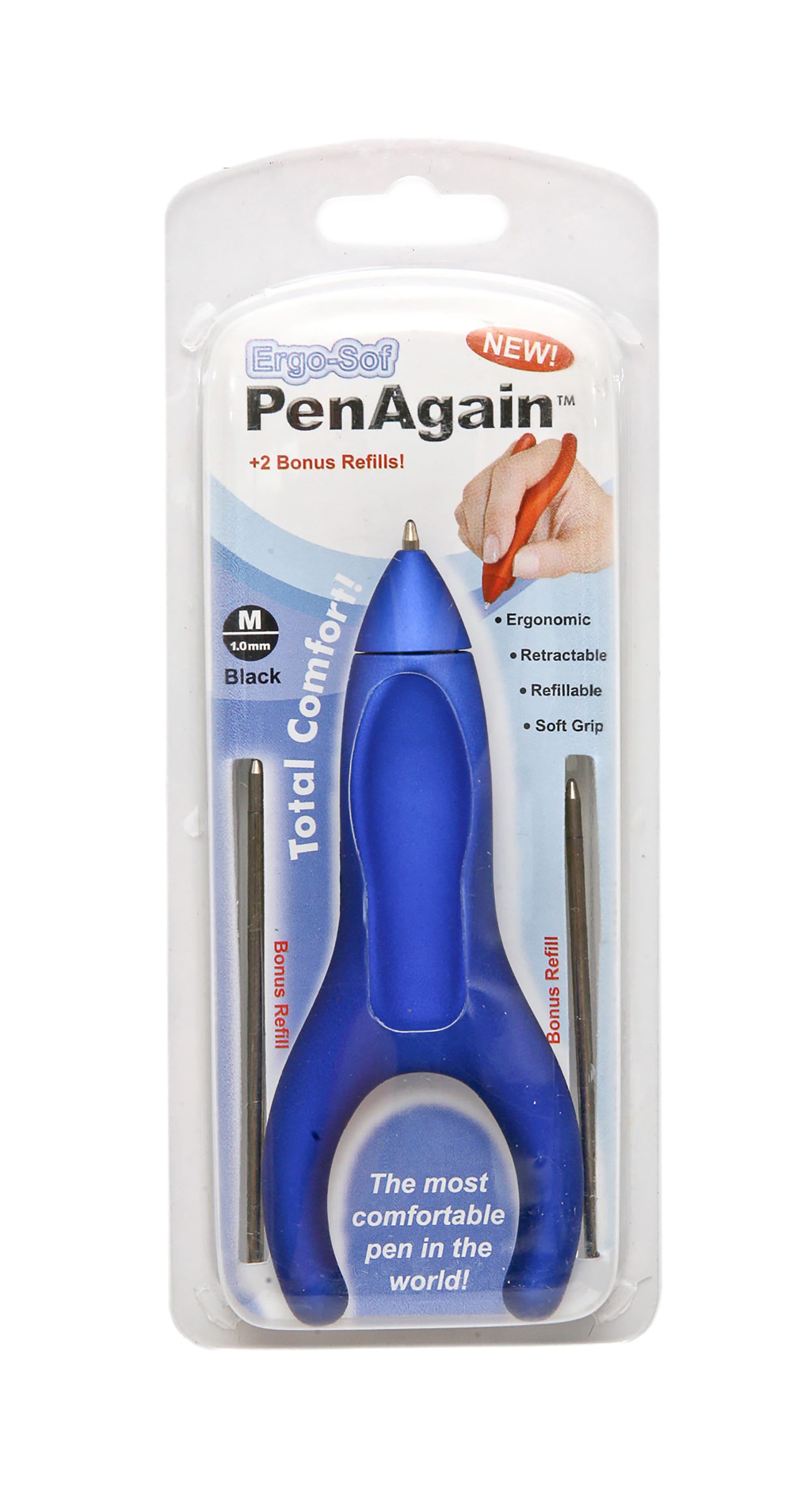 PenAgain ErgoSof Pen Ehlers-Danlos Arthritis Carpal Tunnel Pain Relief BLUE (00021)