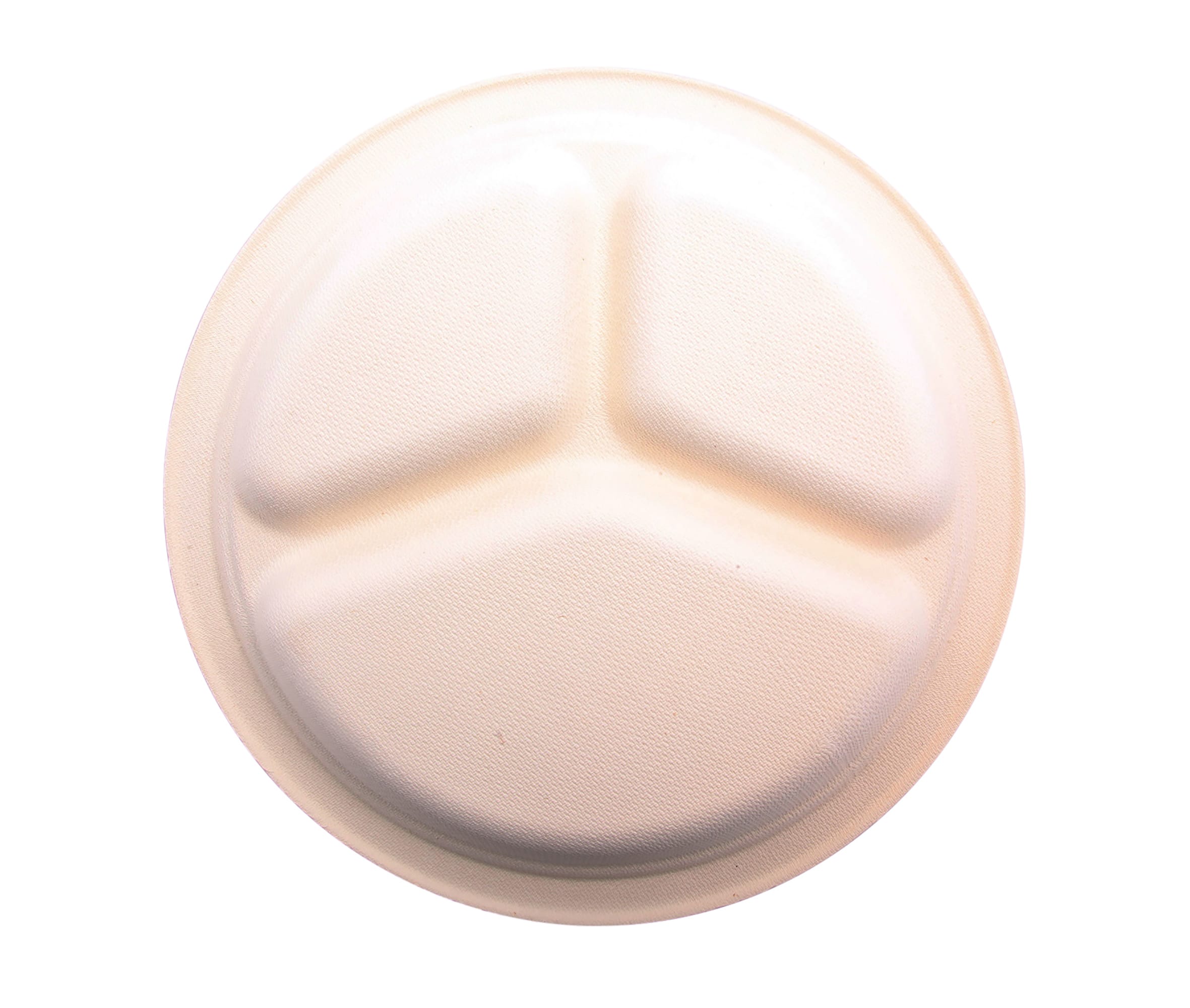 CONSERVE 10.25" 3 Compartment Plates 10.25" 50 Pack OFF WHITE (10216)