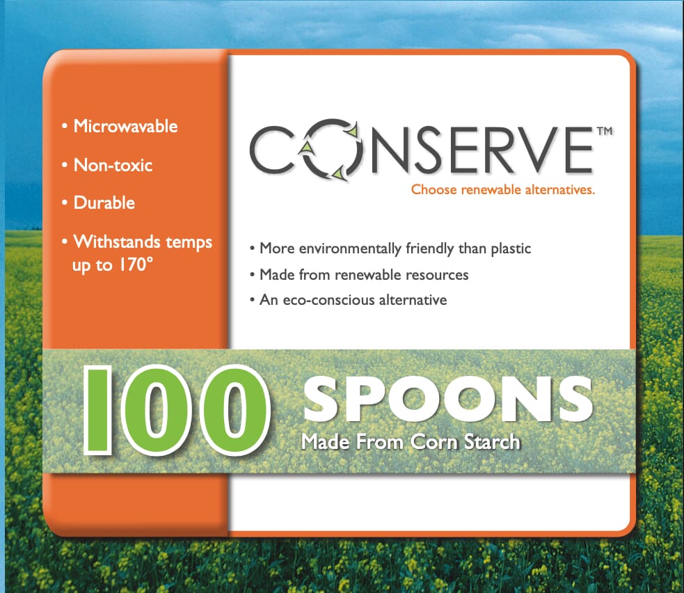 CONSERVE Spoons 100 Pack OFF WHITE (10232)