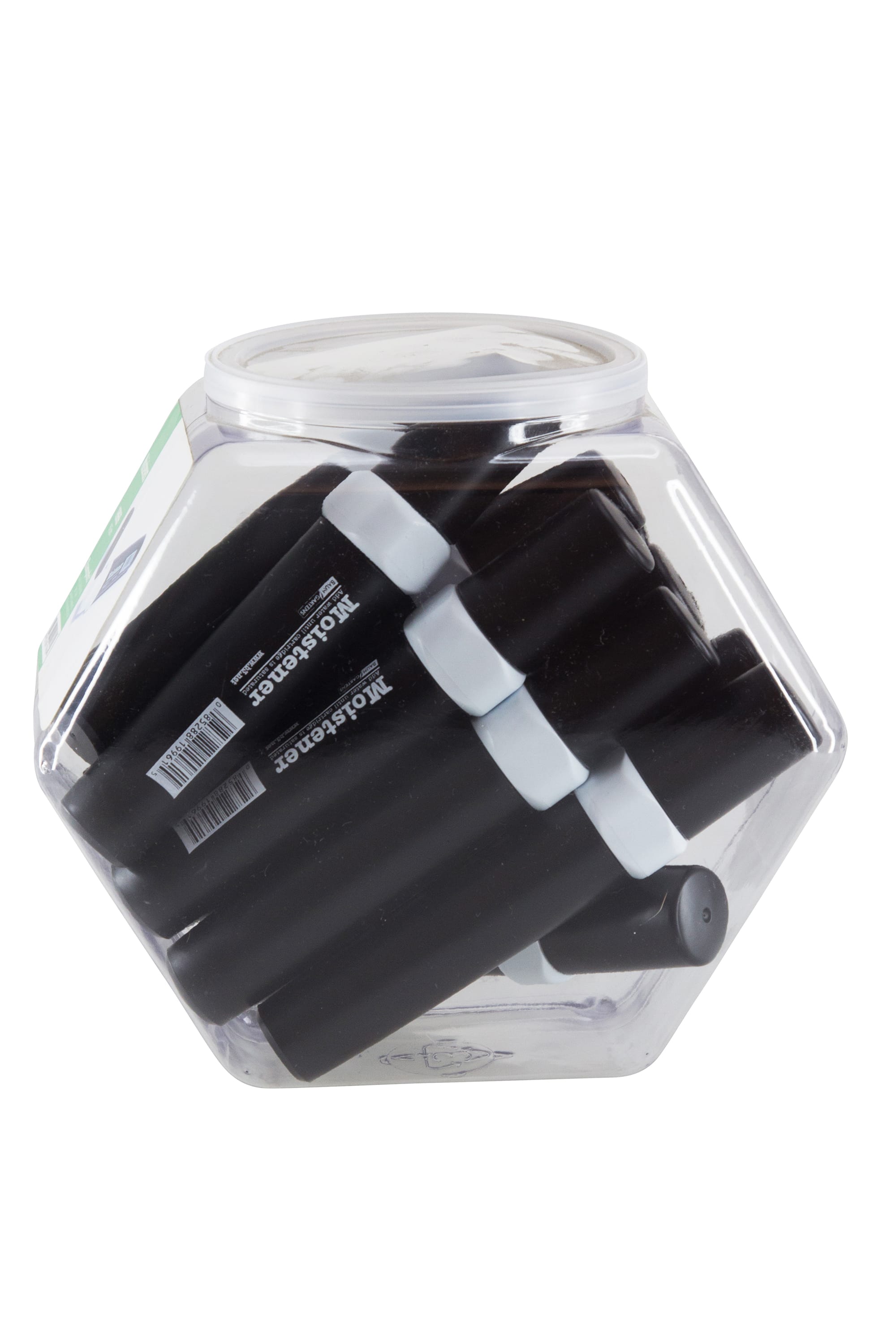 Baumgartens Finger Moistener Hexagonal Tub Display of 15 BLACK (19969)