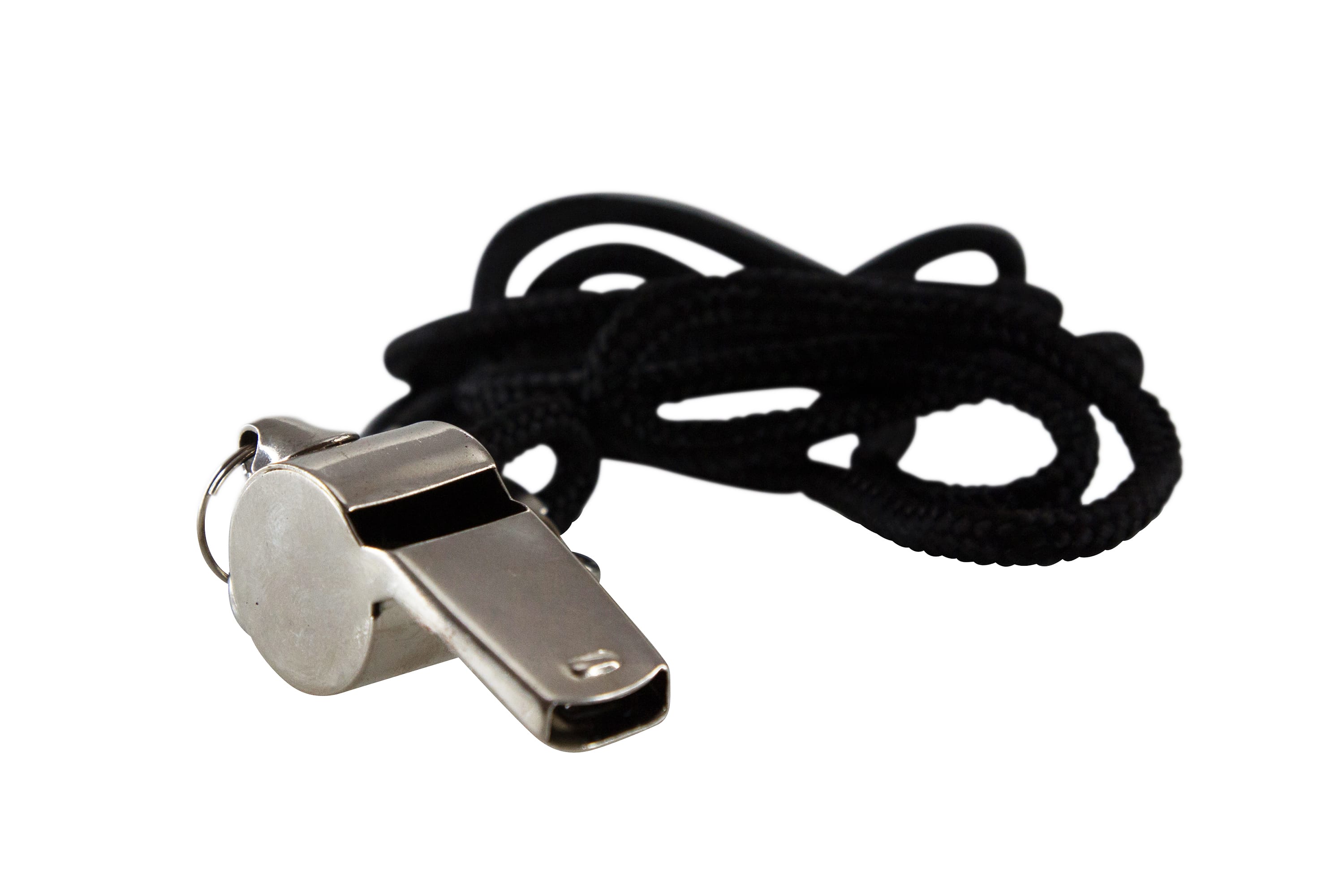 Baumgartens Whistle with Lanyard CHROME (20110)