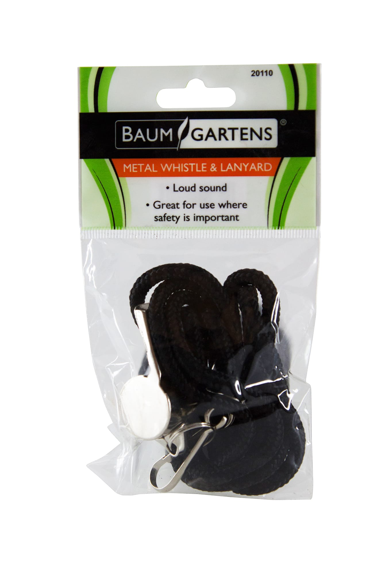 Baumgartens Whistle with Lanyard CHROME (20110)
