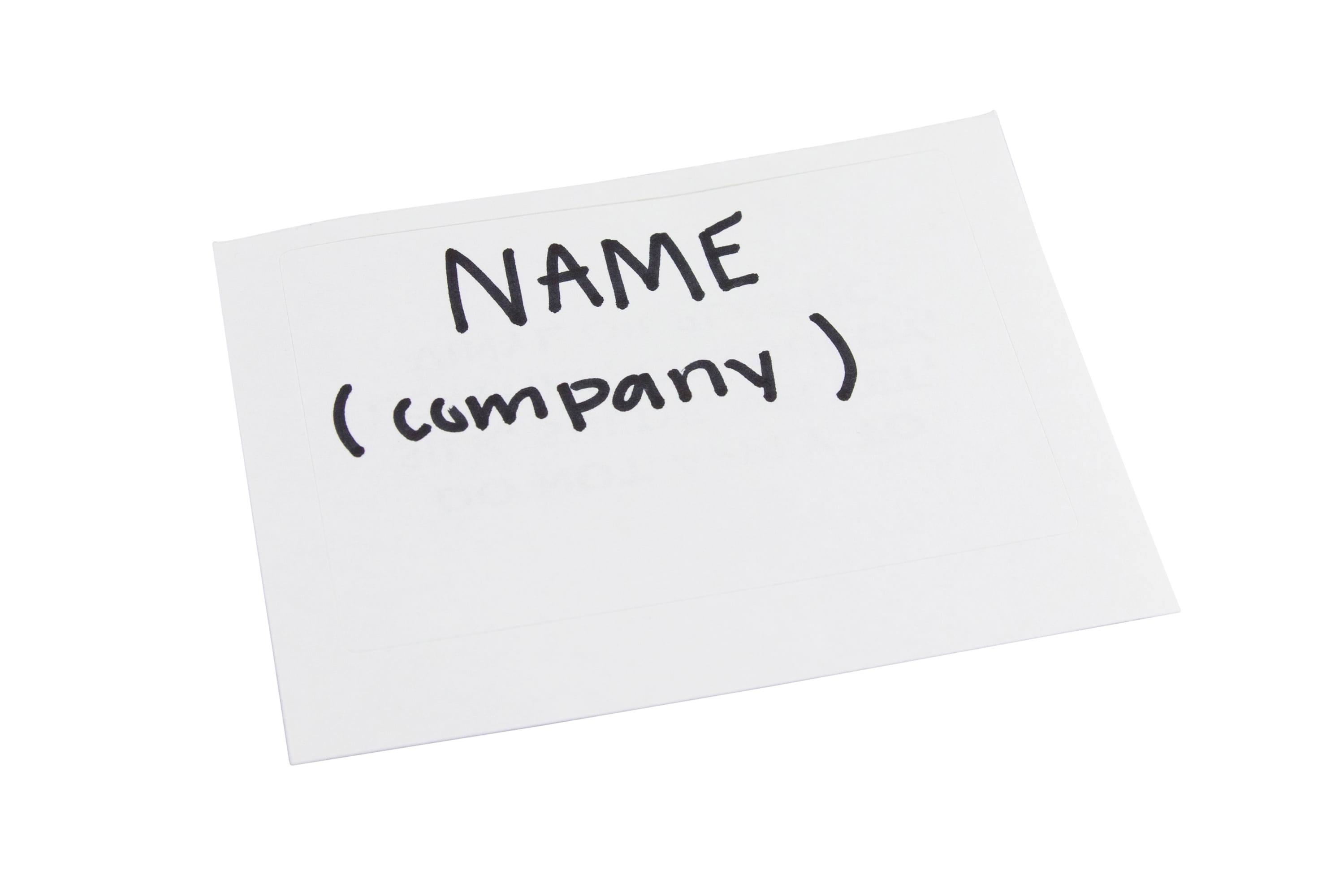 SICURIX Plain WHITE Adhesive Badges 2 Per Sheet 100 Pack WHITE (67641)