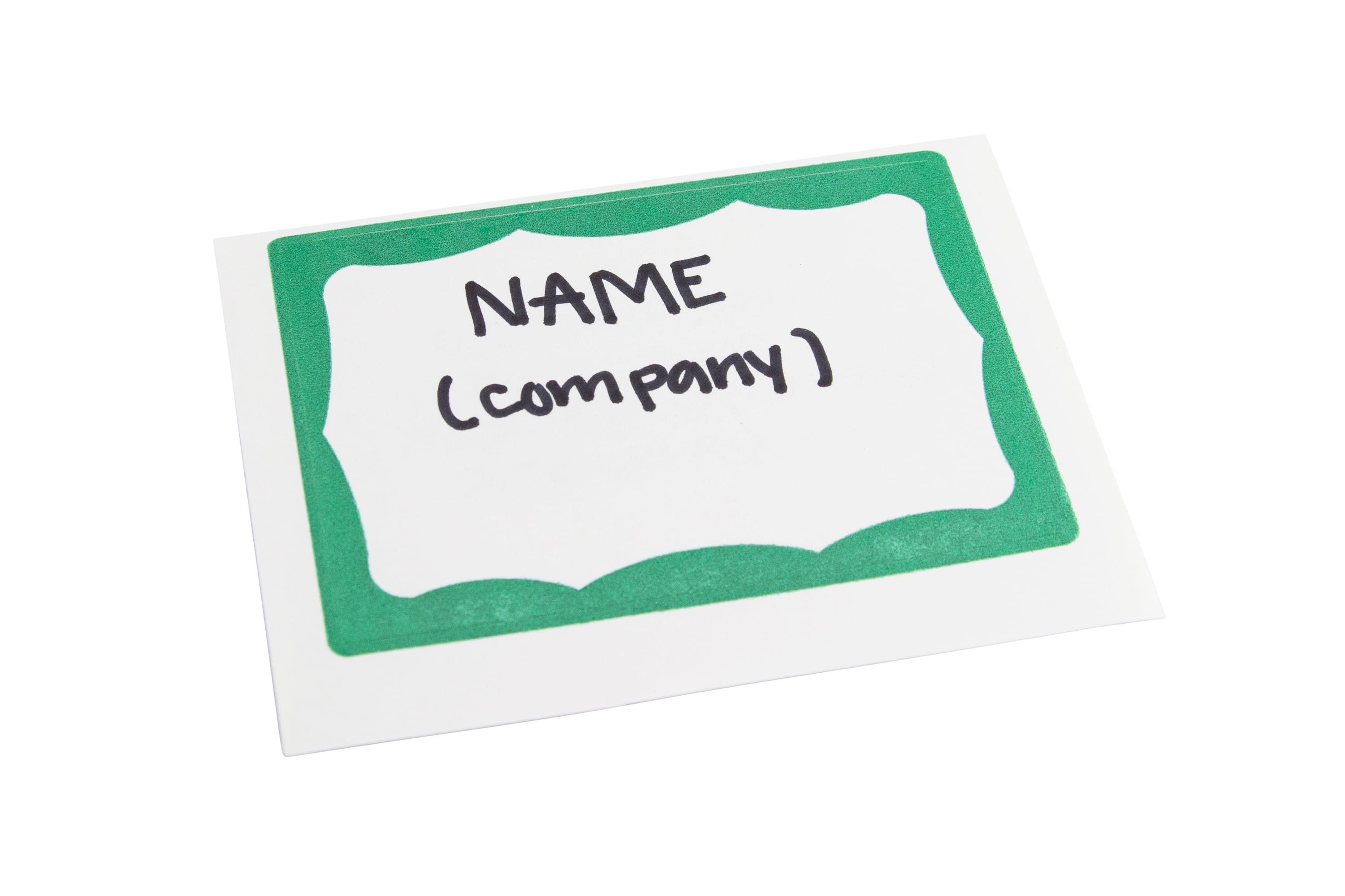 SICURIX GREEN Border Adhesive Badges 2 Per Sheet 100 Pack WHITE (67646)