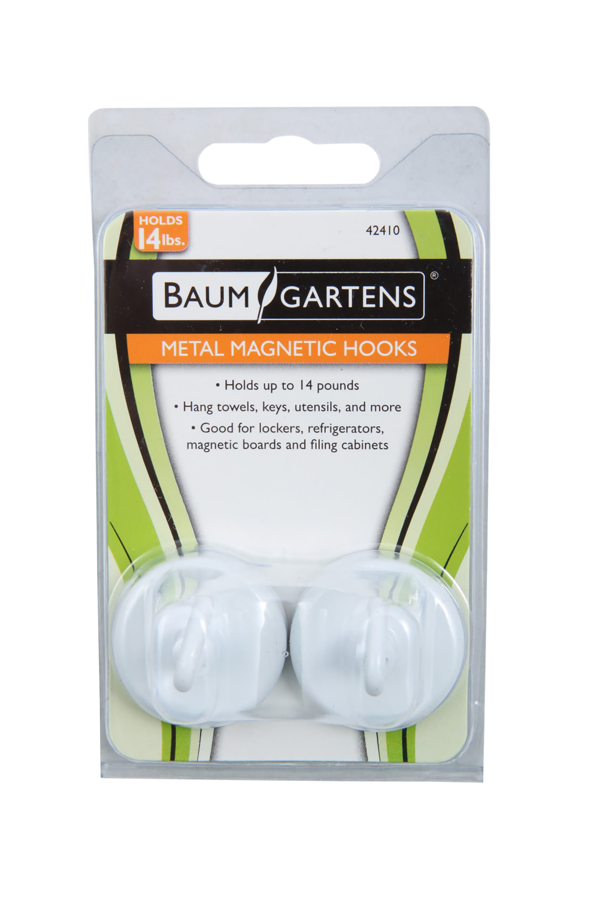 Zeüs Magentic Hooks 14 lb. 2 Pack WHITE (42410)