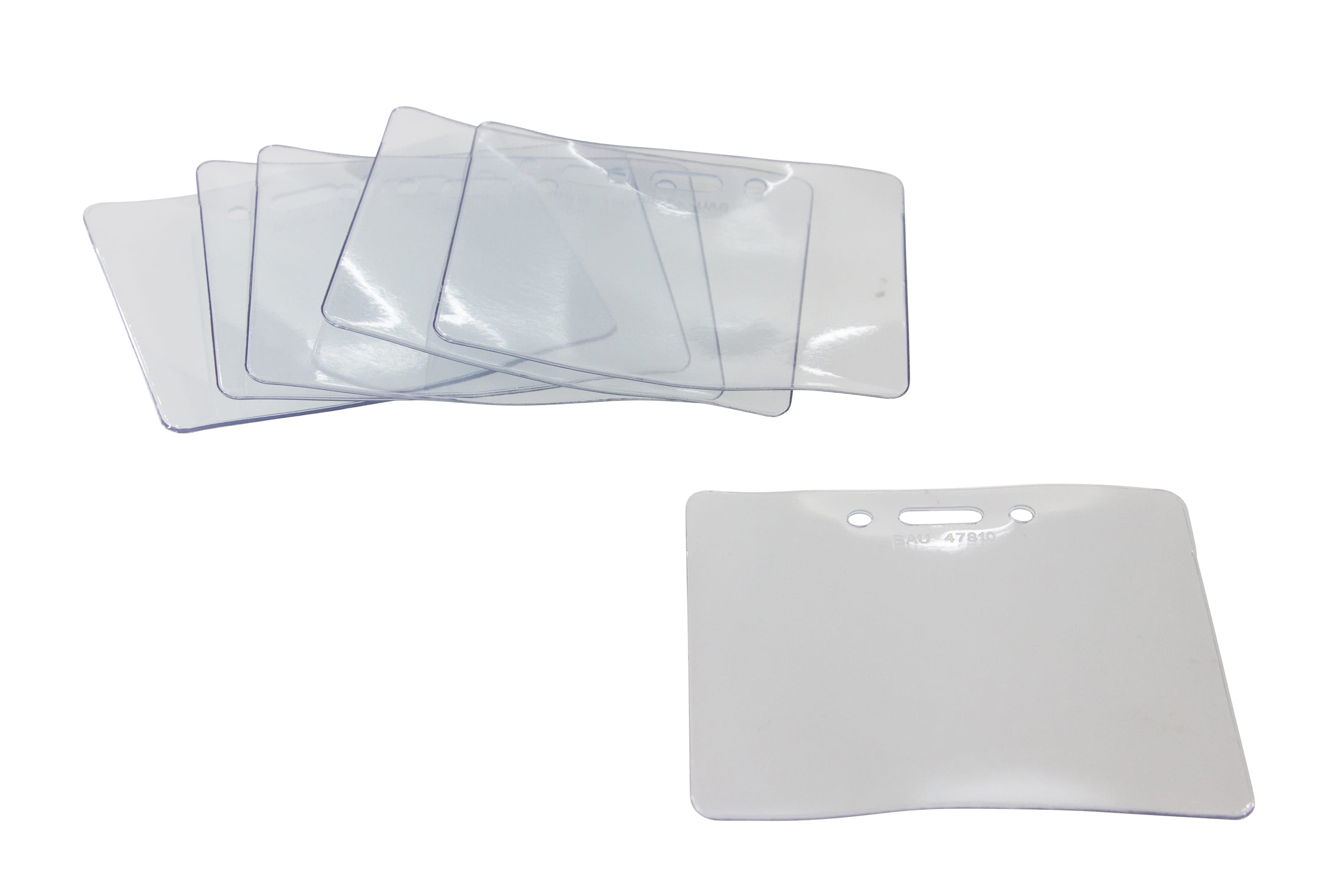 SICURIX Proximity Badge Holders Horizontal 50 Pack CLEAR (47810)