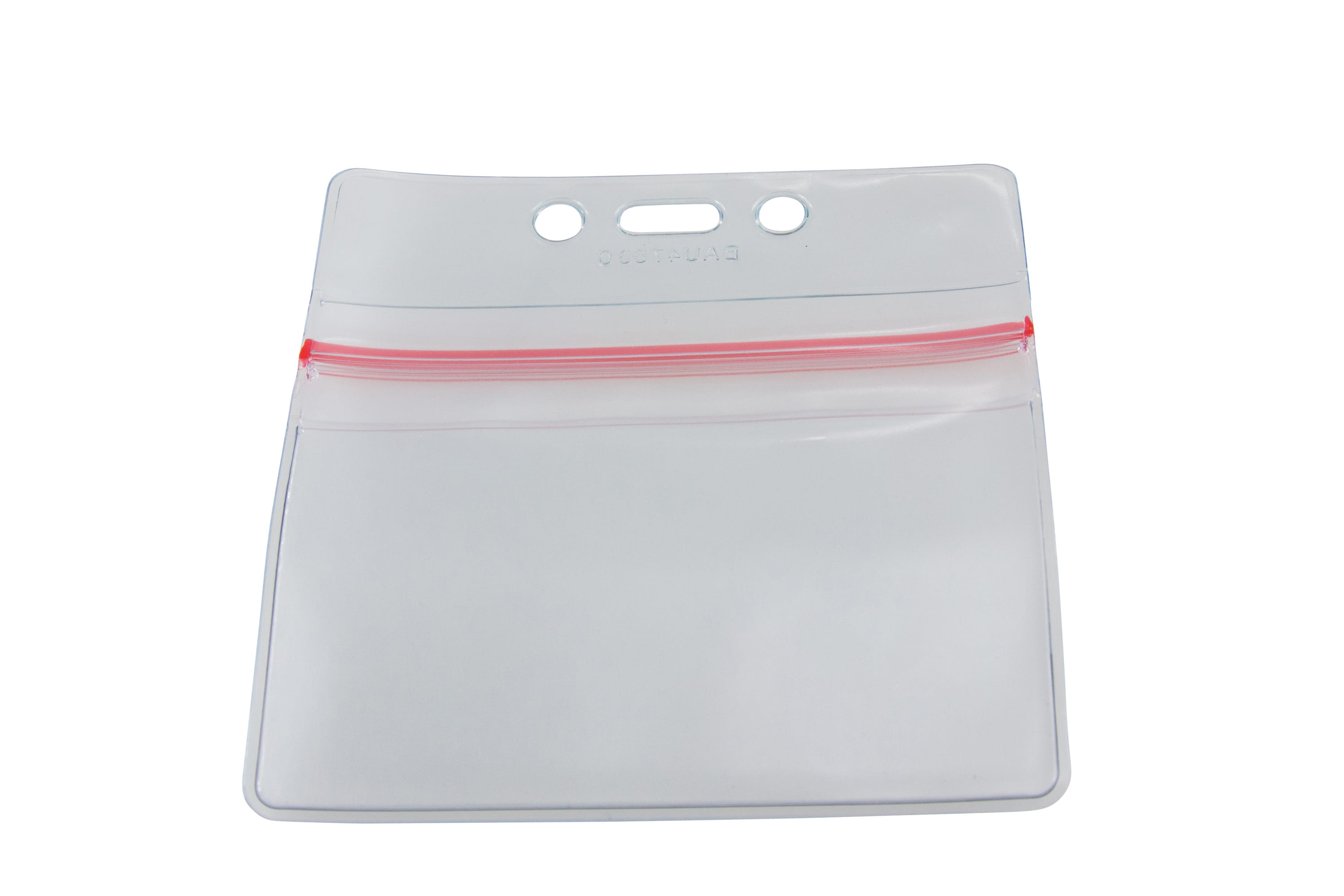 SICURIX Zip Closure Sealable ID Badge Holders Horizontal 50 Pack CLEAR (47830)