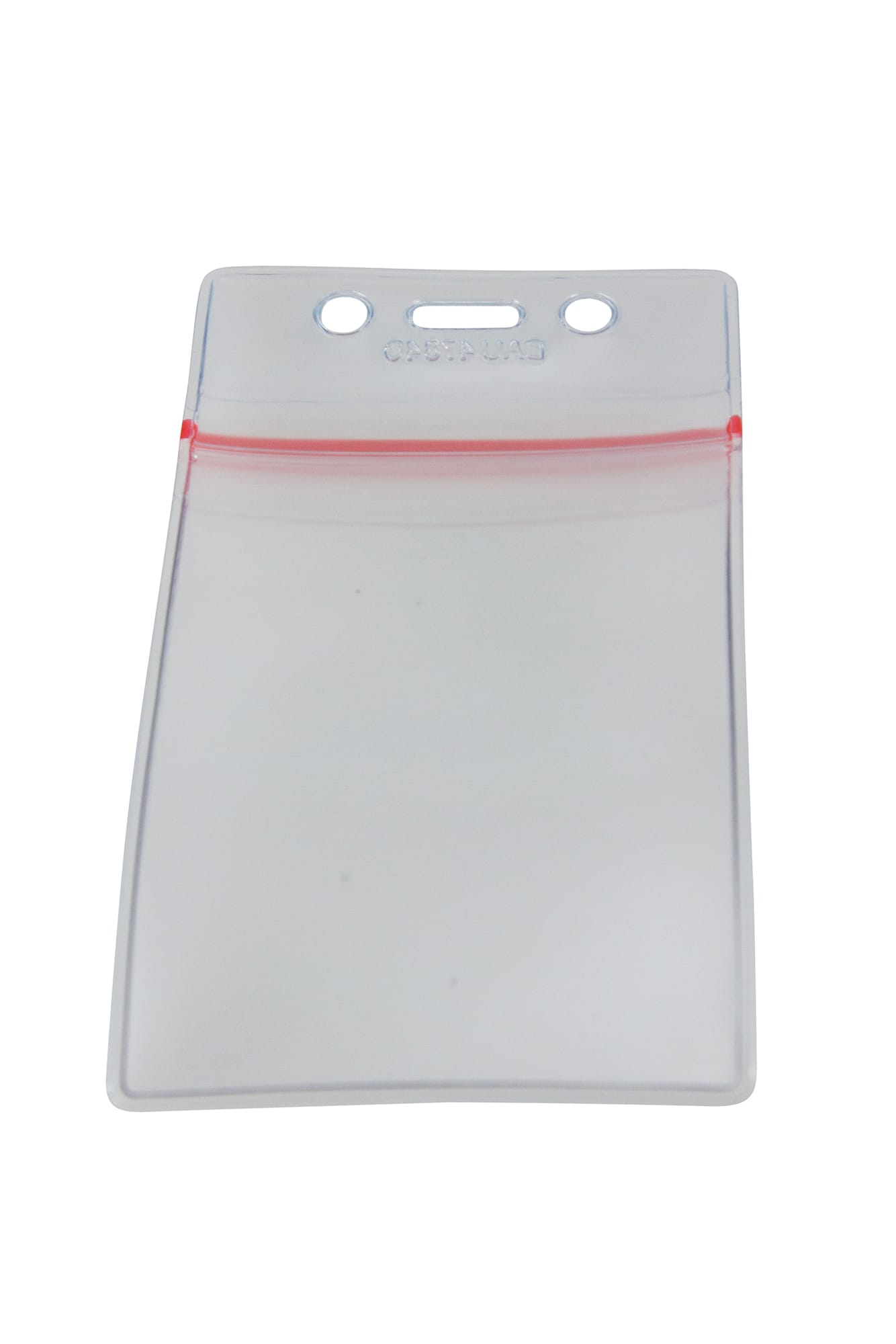 SICURIX Zip Closure Sealable ID Badge Holders Vertical 50 Pack CLEAR (47840)