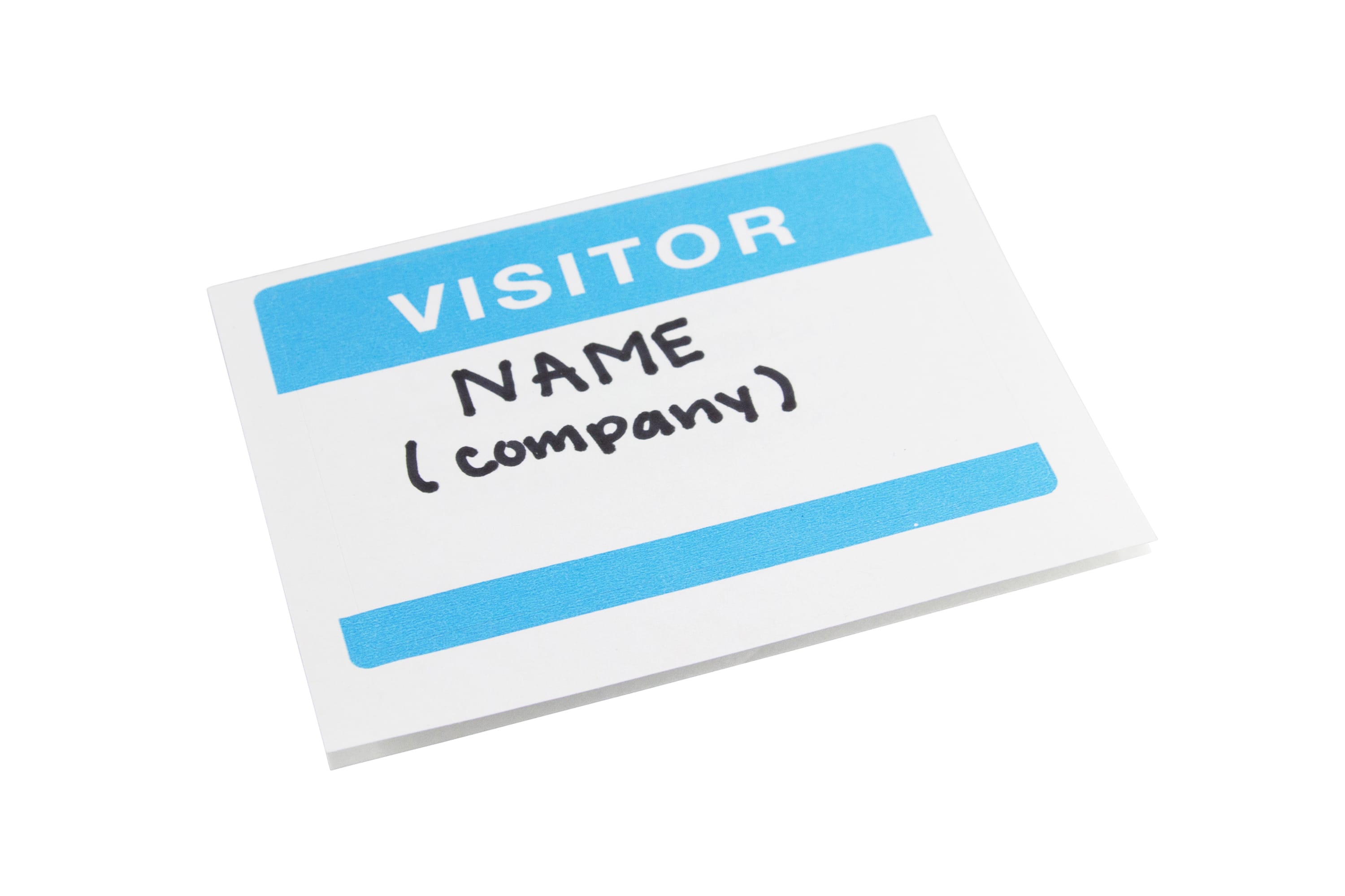 SICURIX Visitor Adhesive Badges 2 Per Sheet 100 Pack WHITE (67630)