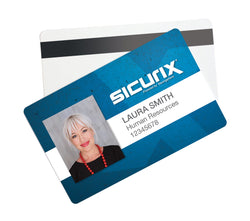 SICURIX CR 80 with Hico Magnetic Stripe Blank ID Cards 30 mil 100 Pack WHITE (80340)