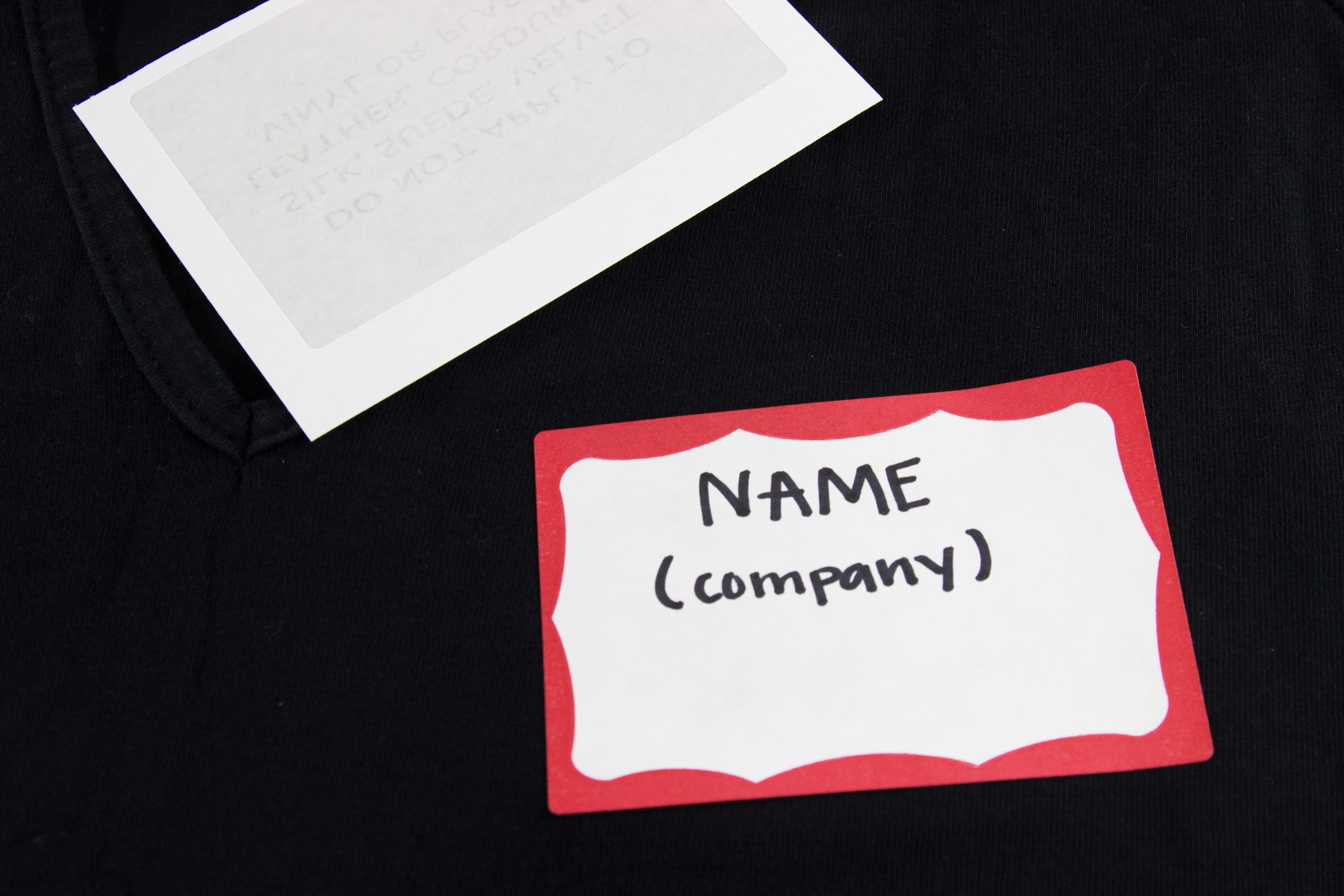 SICURIX RED Border Adhesive Badges 2 Per Sheet 100 Pack WHITE (67642)