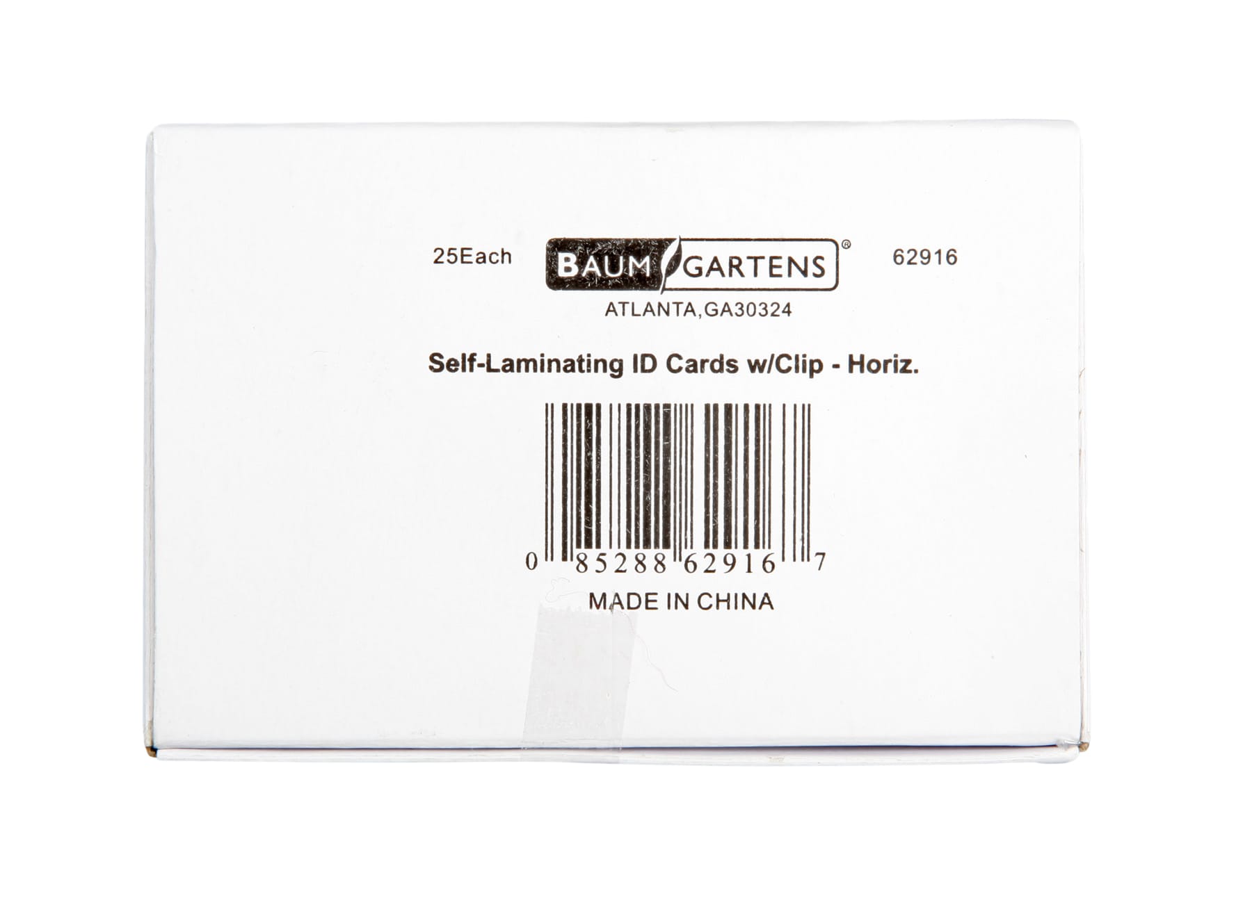 SICURIX Self Laminating Badge Holders Horizontal Clip 25 Pack CLEAR (62916)