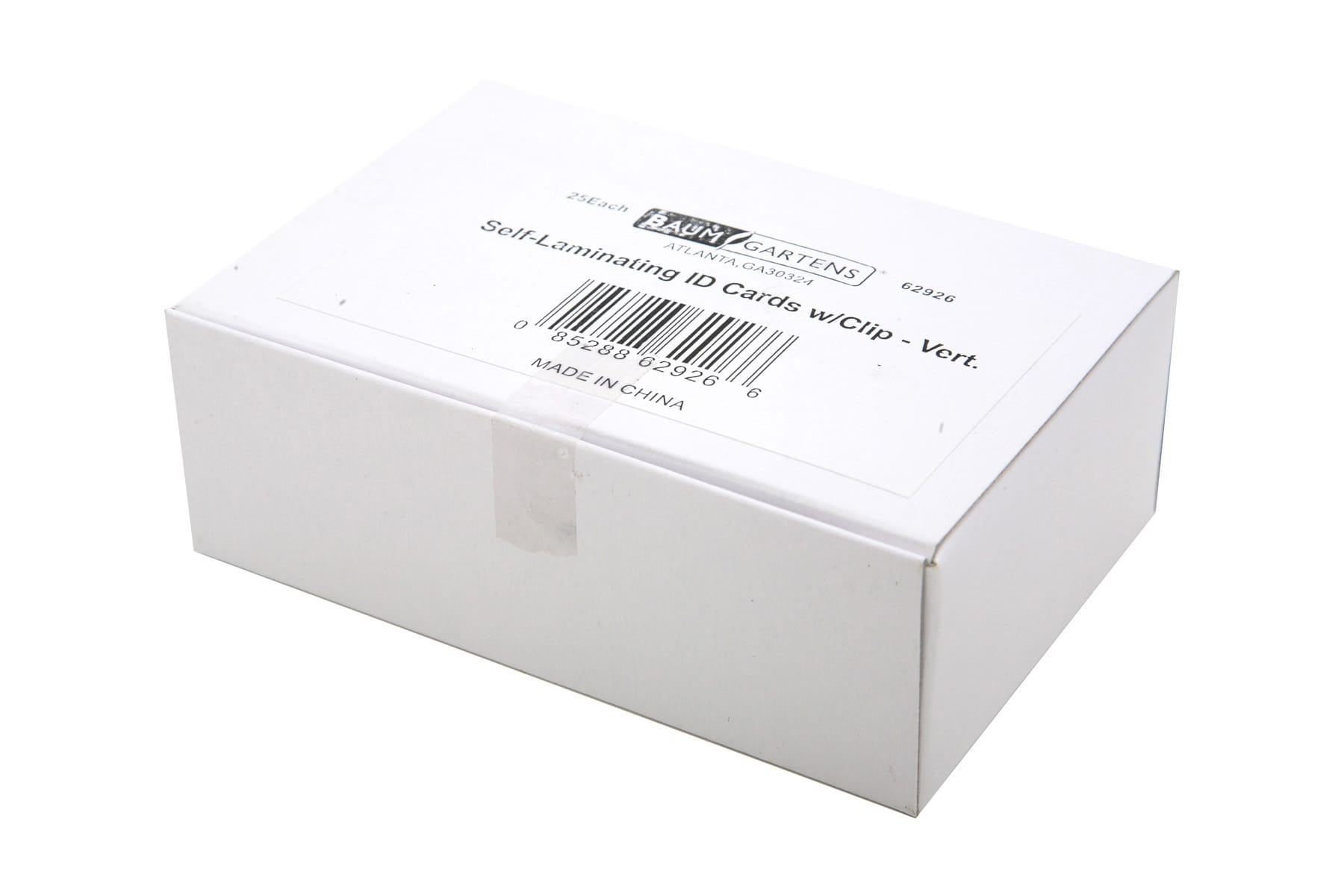 SICURIX Self Laminating Badge Holders Vertical Clip 25 Pack CLEAR (62926)