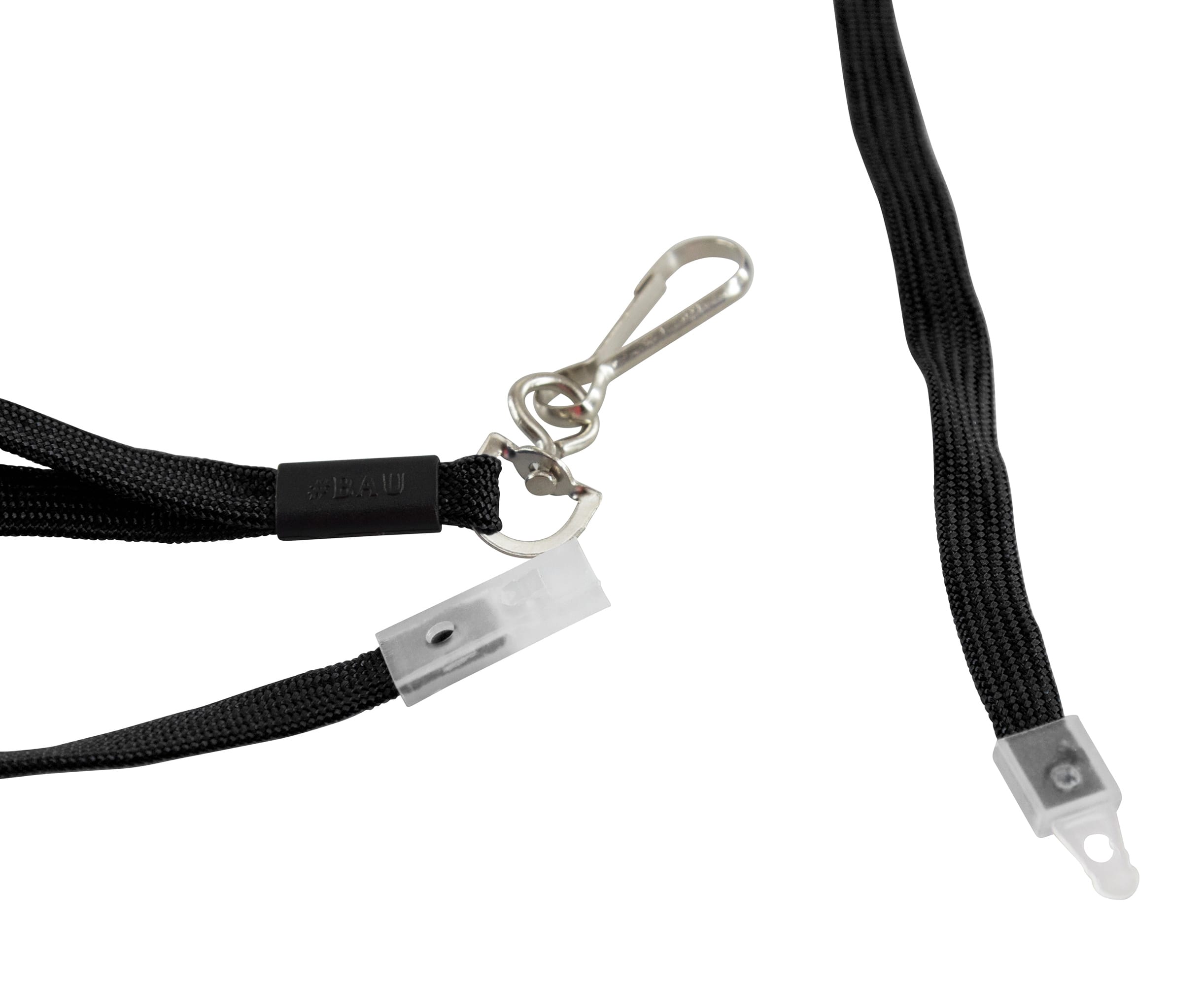 SICURIX Breakaway Safety Lanyards Hook Flat Style 12 Pack BLACK (65549)