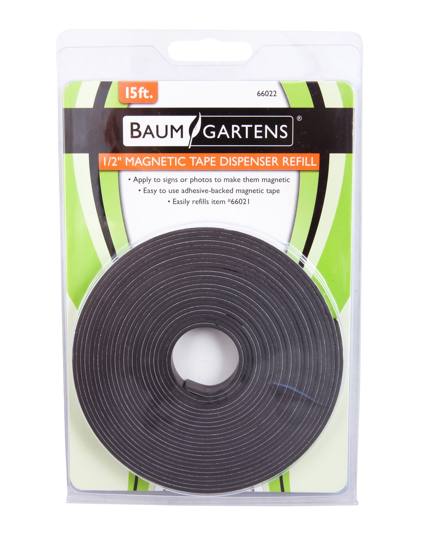 Zeüs Industrial Durable Self-Adhesive Flexible Wide Magnetic Tape Roll REFILL and Self-Cutting Dispenser CLEAR (66022)