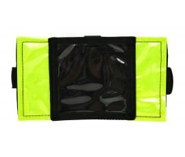 SICURIX Reflective Safety Armband Badge Holder Horizontal BLACK (66850)