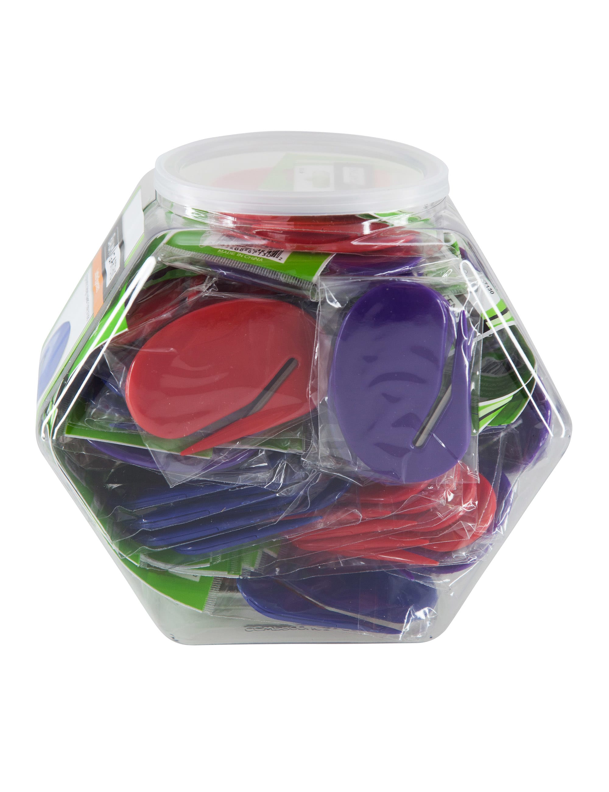 Baumgartens Letter Openers Round Hexagonal Tub Display of 60 Violet (67139)