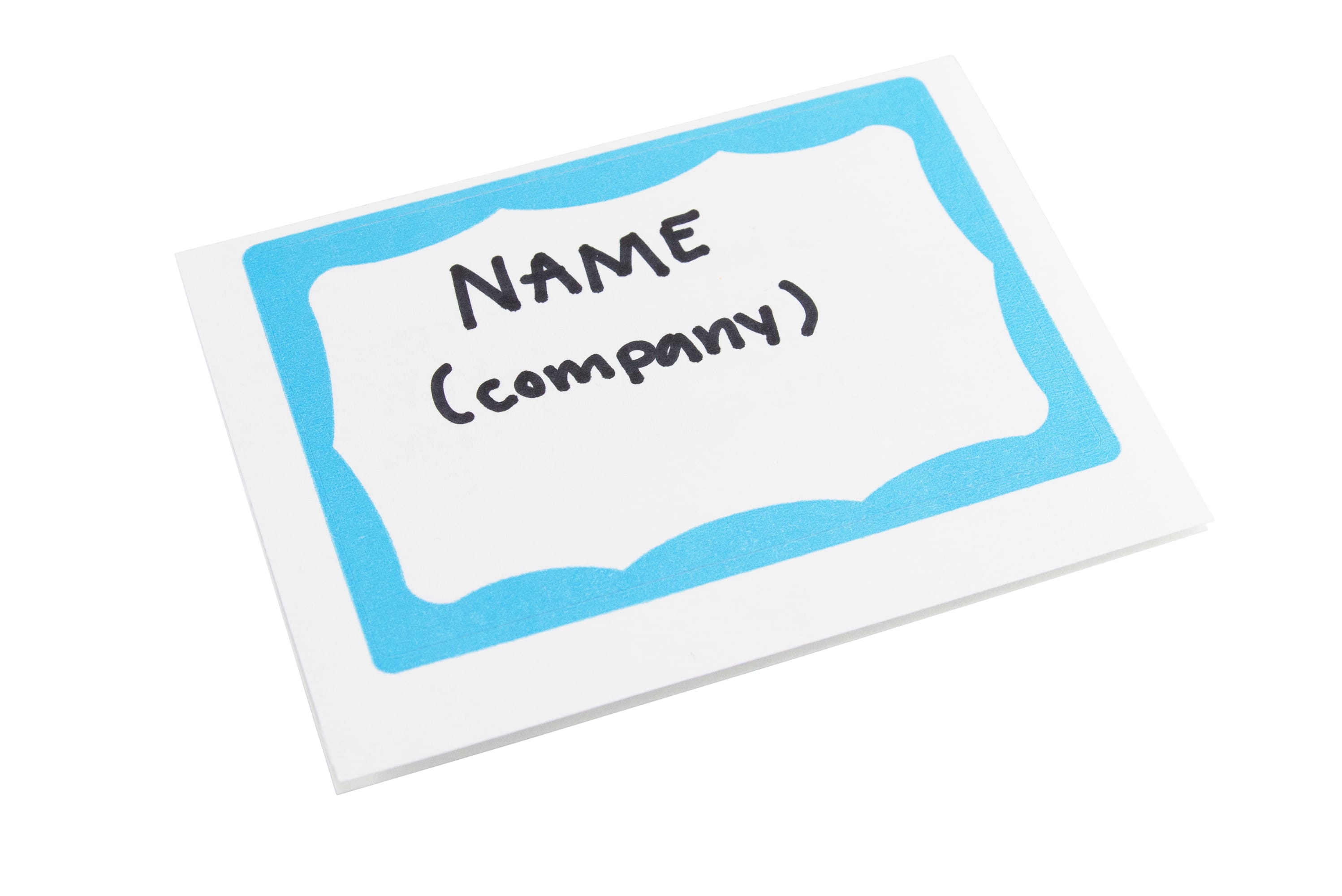 SICURIX BLUE Border Adhesive Badges 8 Per Sheet 200 Pack WHITE (67653)