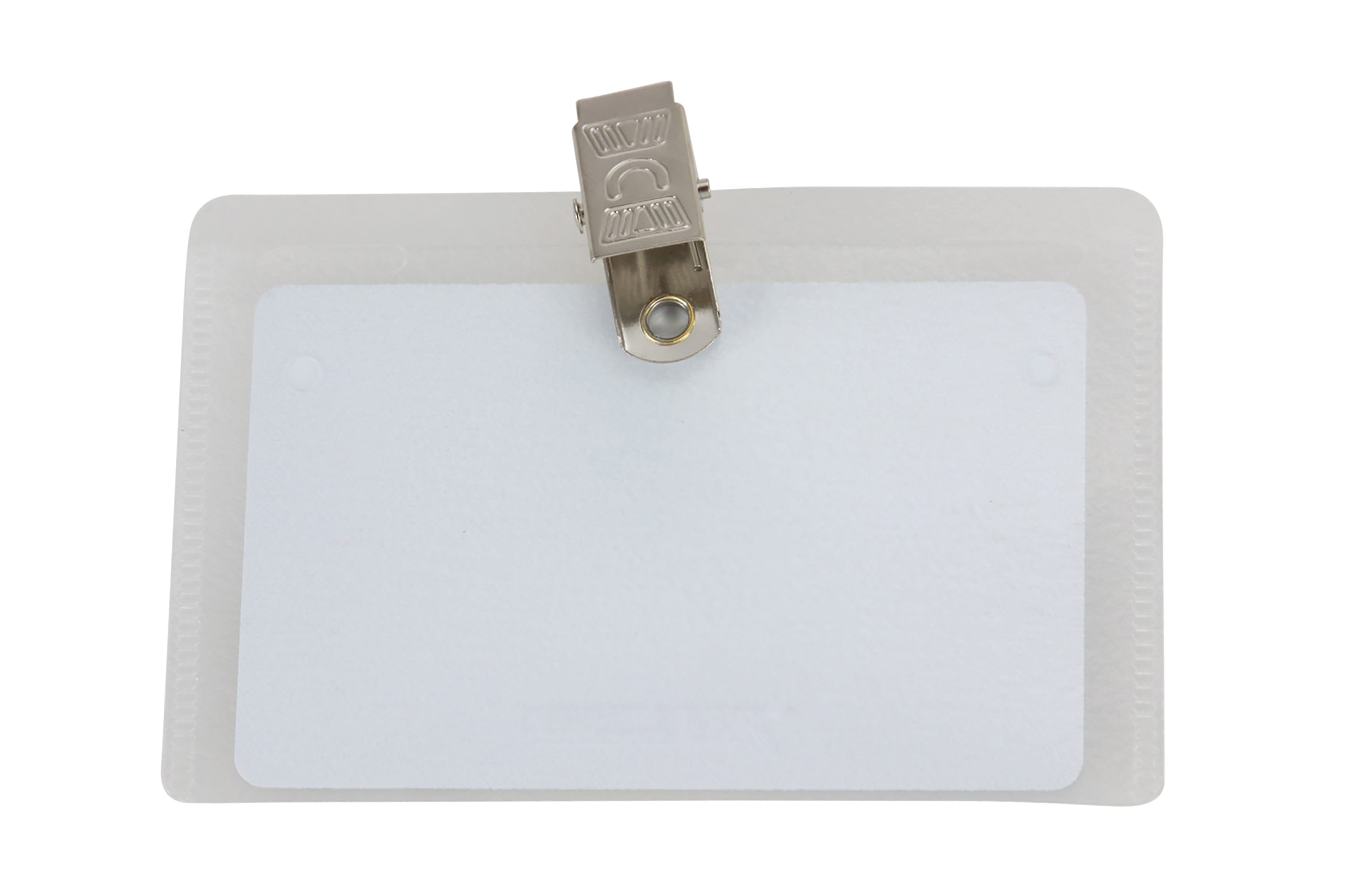 SICURIX Clip Style Printable Badge Kit 3 1/2" x 2 1/4" Horizontal 50 Pack (67672)