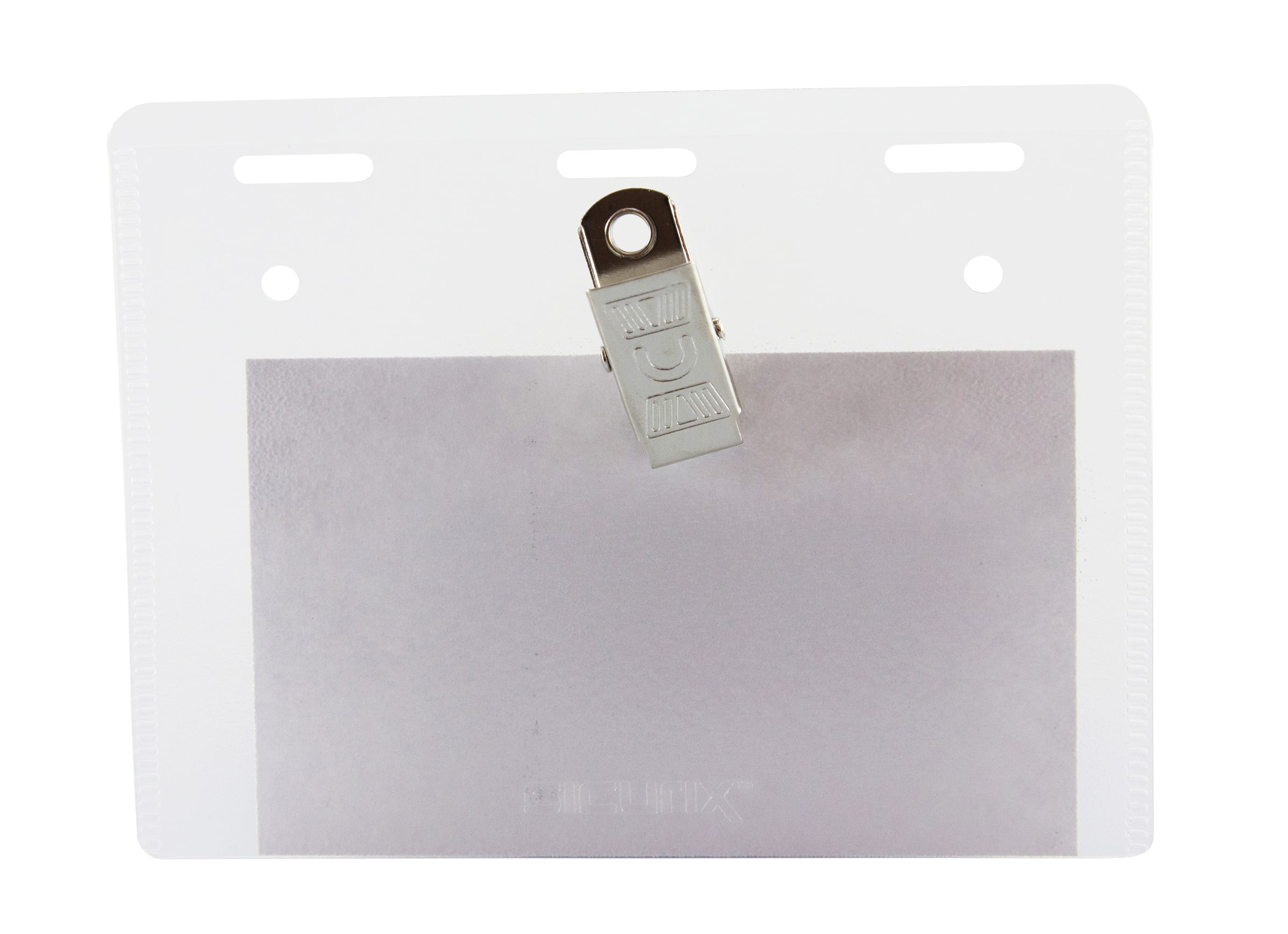 SICURIX Clip Style Printable Badge Kit 4" x 3" Horizontal 50 Pack (67673)