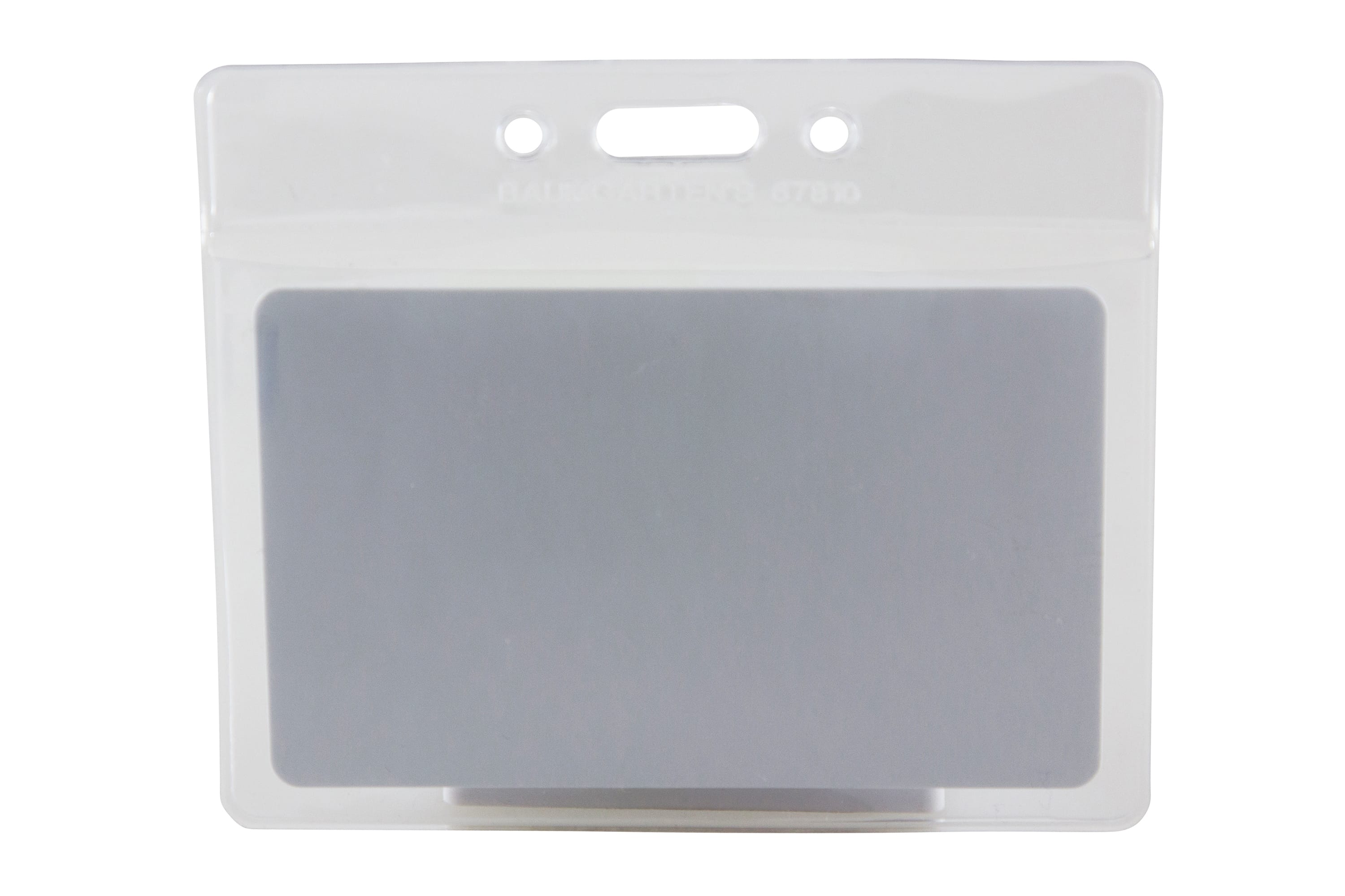 SICURIX Standard Badge Holders Horizontal 12 Pack CLEAR (67810)