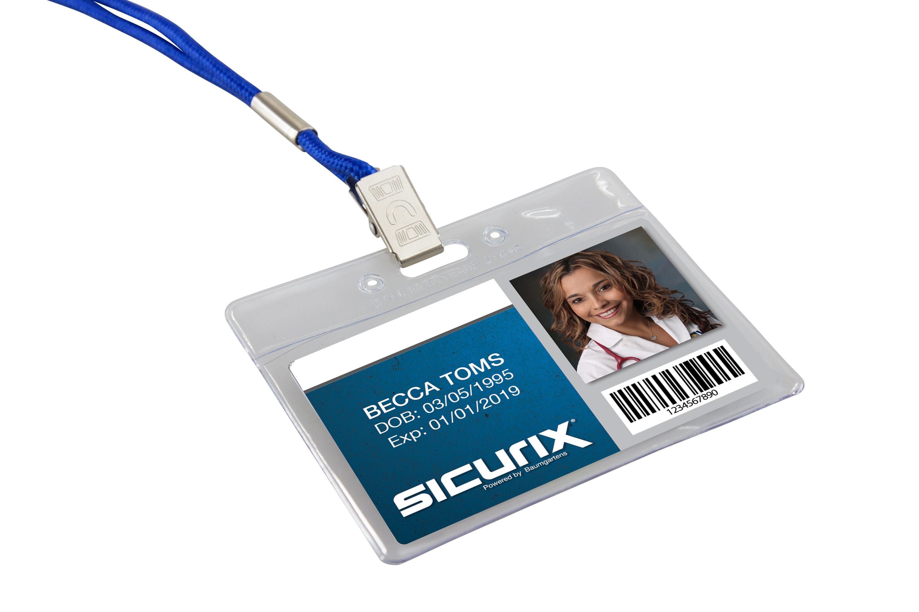 SICURIX Standard Badge Holders Horizontal 12 Pack CLEAR (67810)