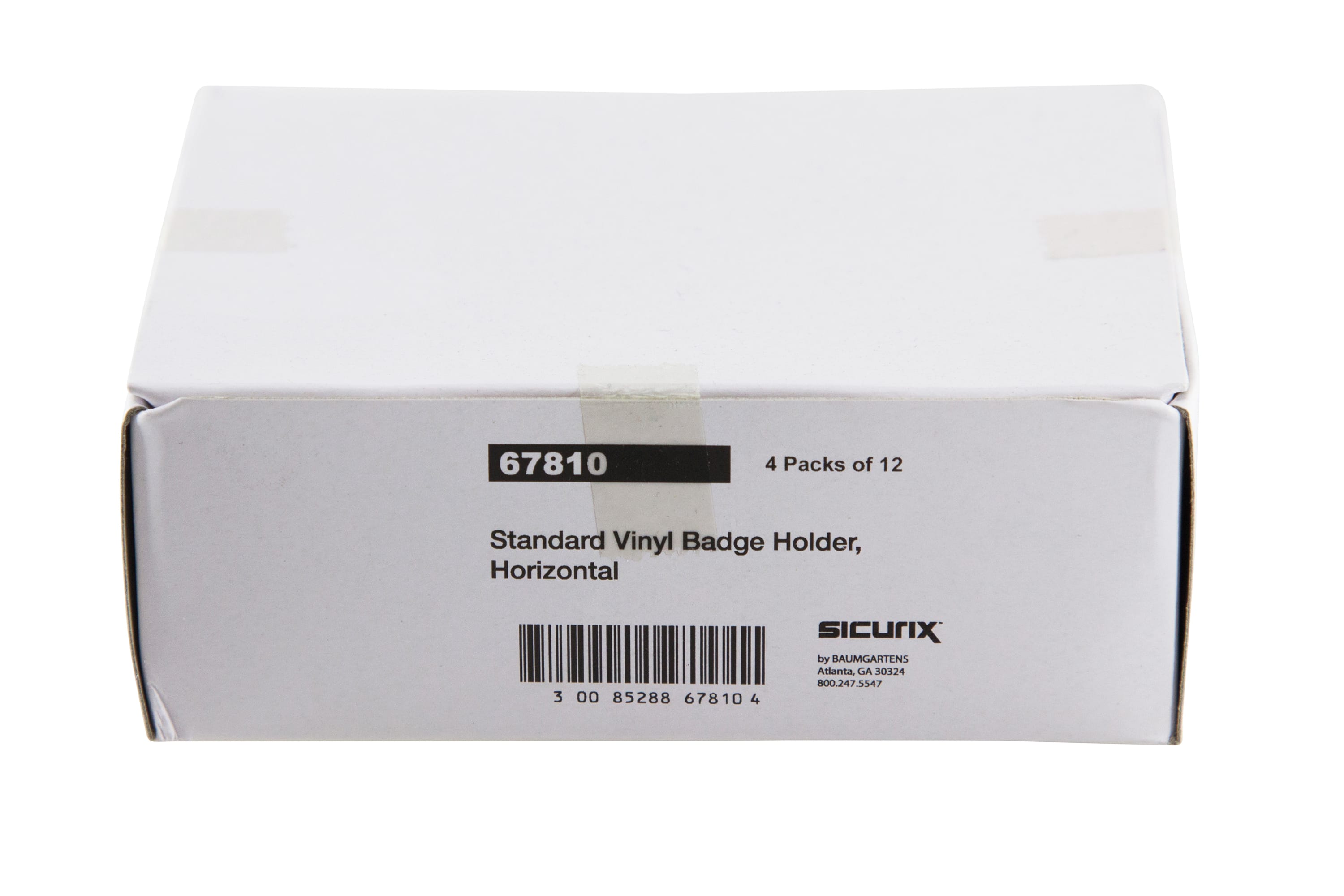 SICURIX Standard Badge Holders Horizontal 12 Pack CLEAR (67810)