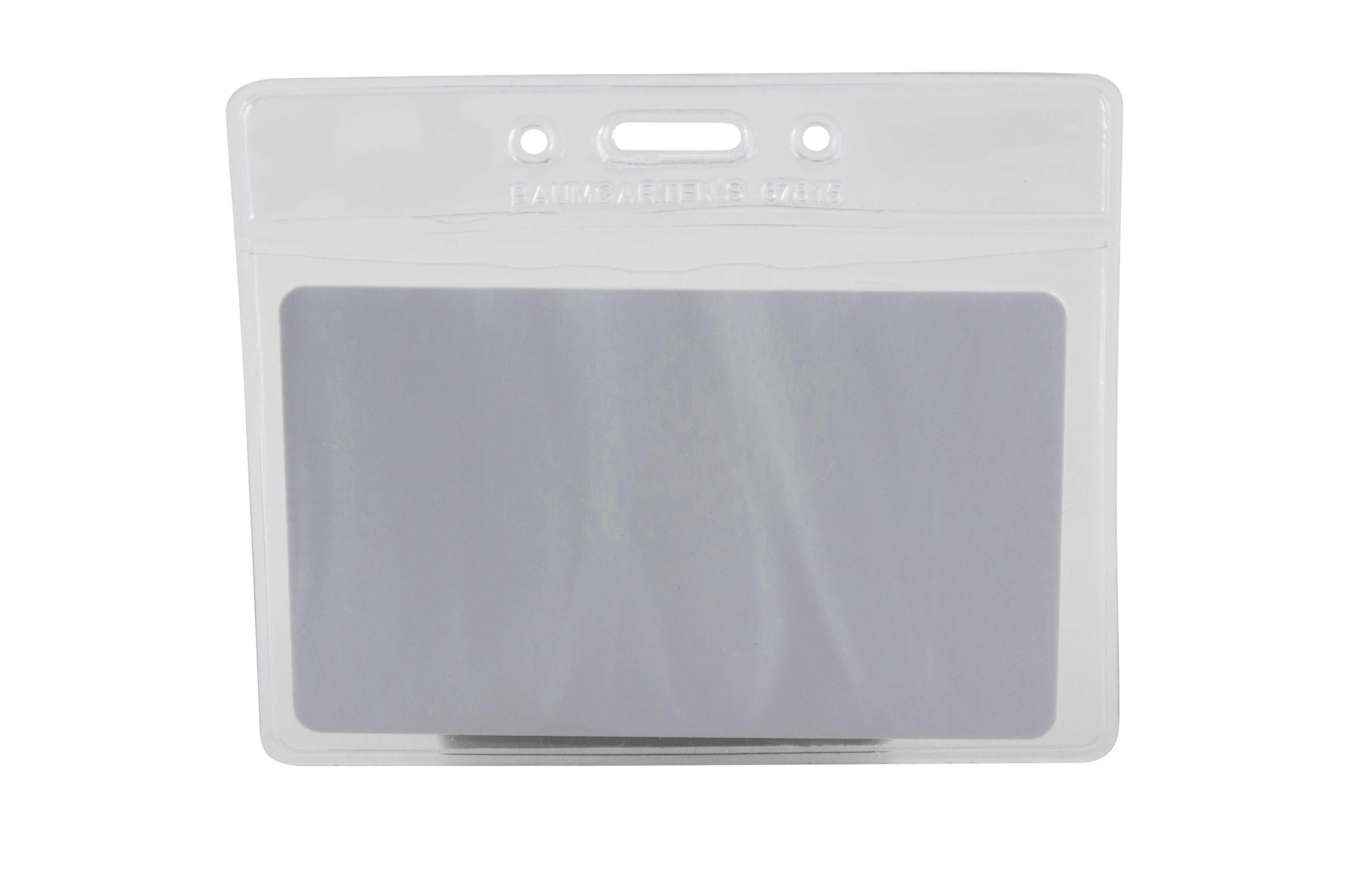 SICURIX Standard Badge Holders Horizontal 50 Pack CLEAR (67830)