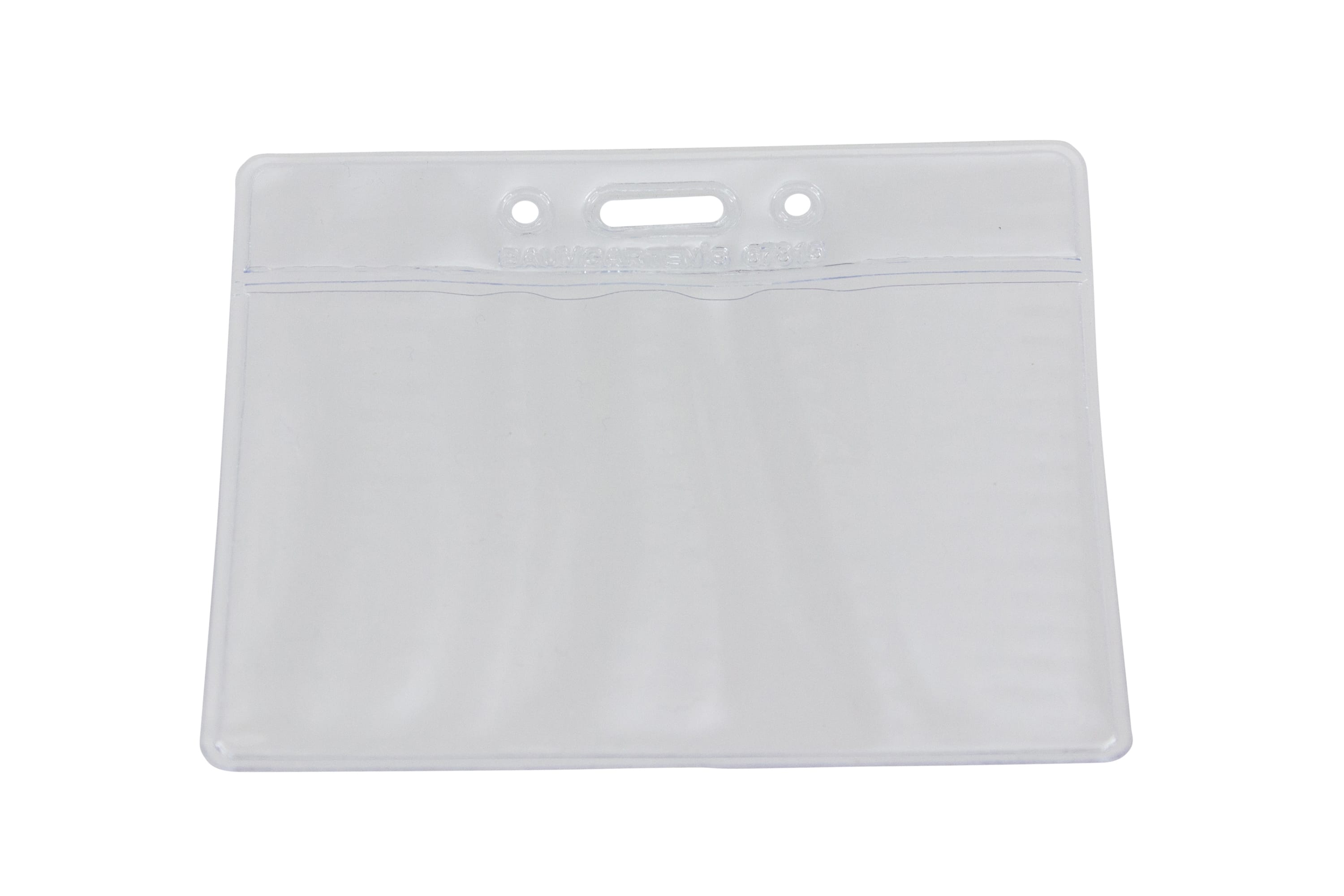 SICURIX Standard Badge Holders Horizontal 50 Pack CLEAR (67830)
