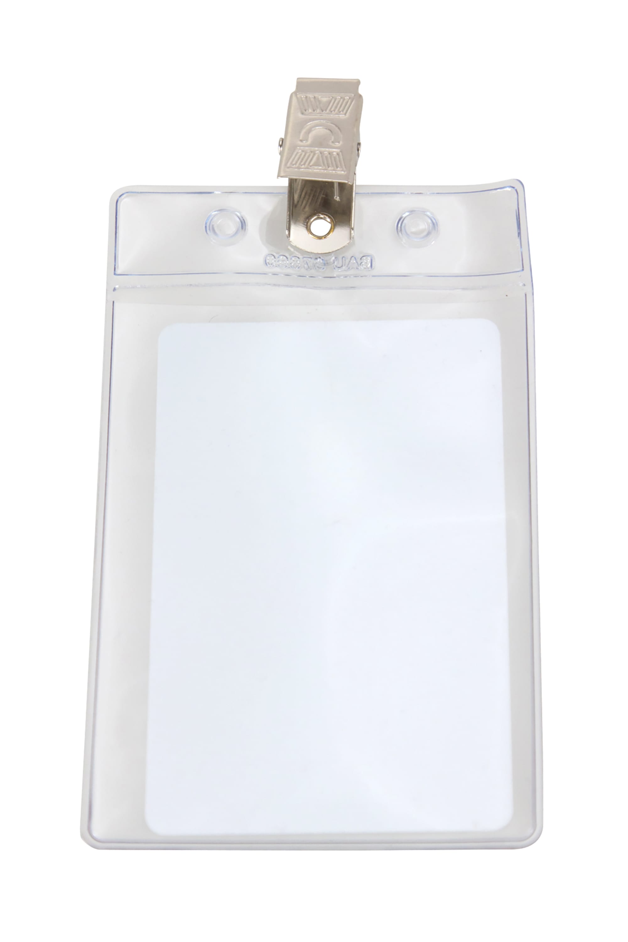 SICURIX Standard Badge Holders Vertical Clip 50 Pack CLEAR (67860)