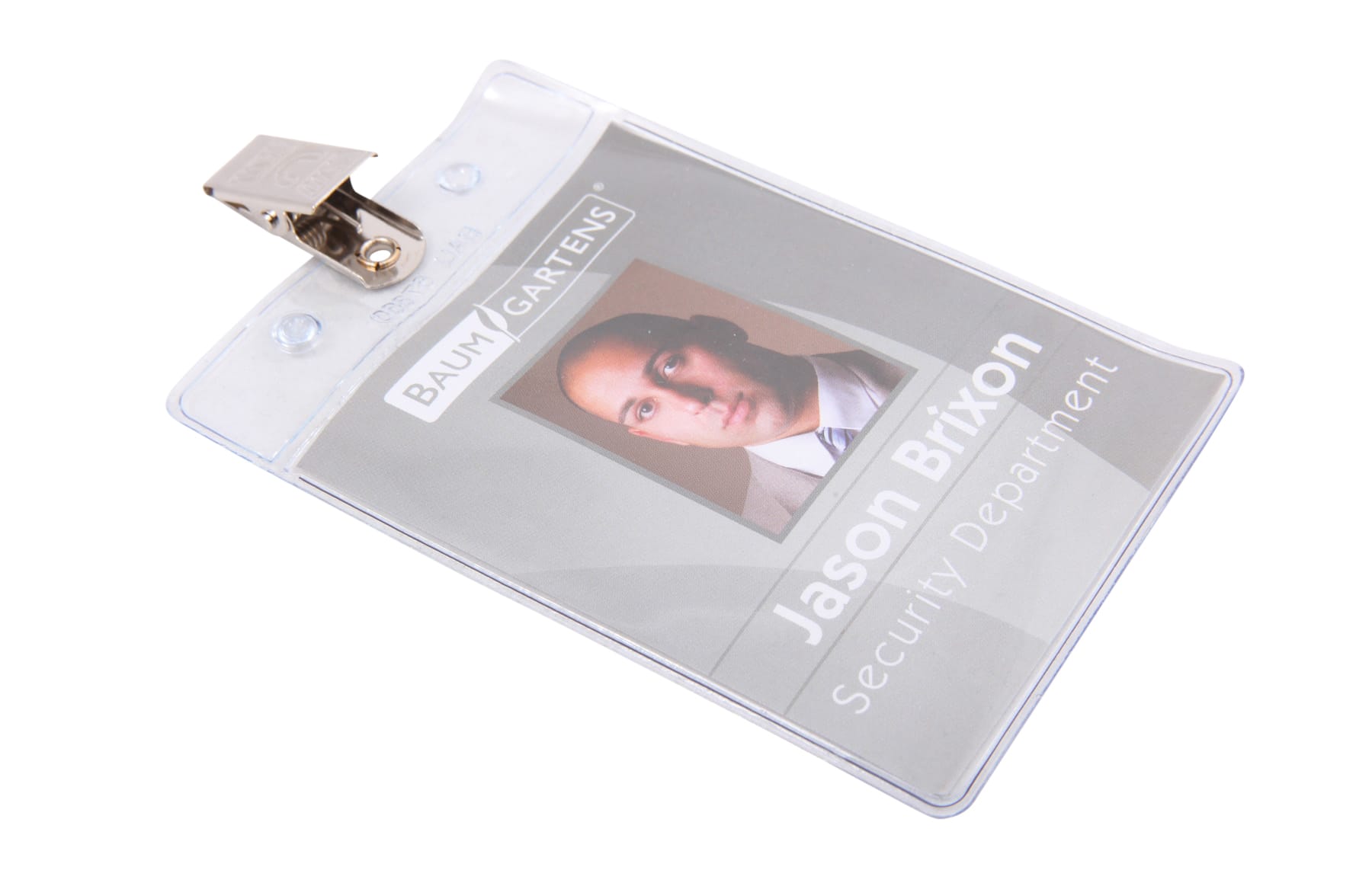 SICURIX Standard Badge Holders Vertical Clip 50 Pack CLEAR (67860)