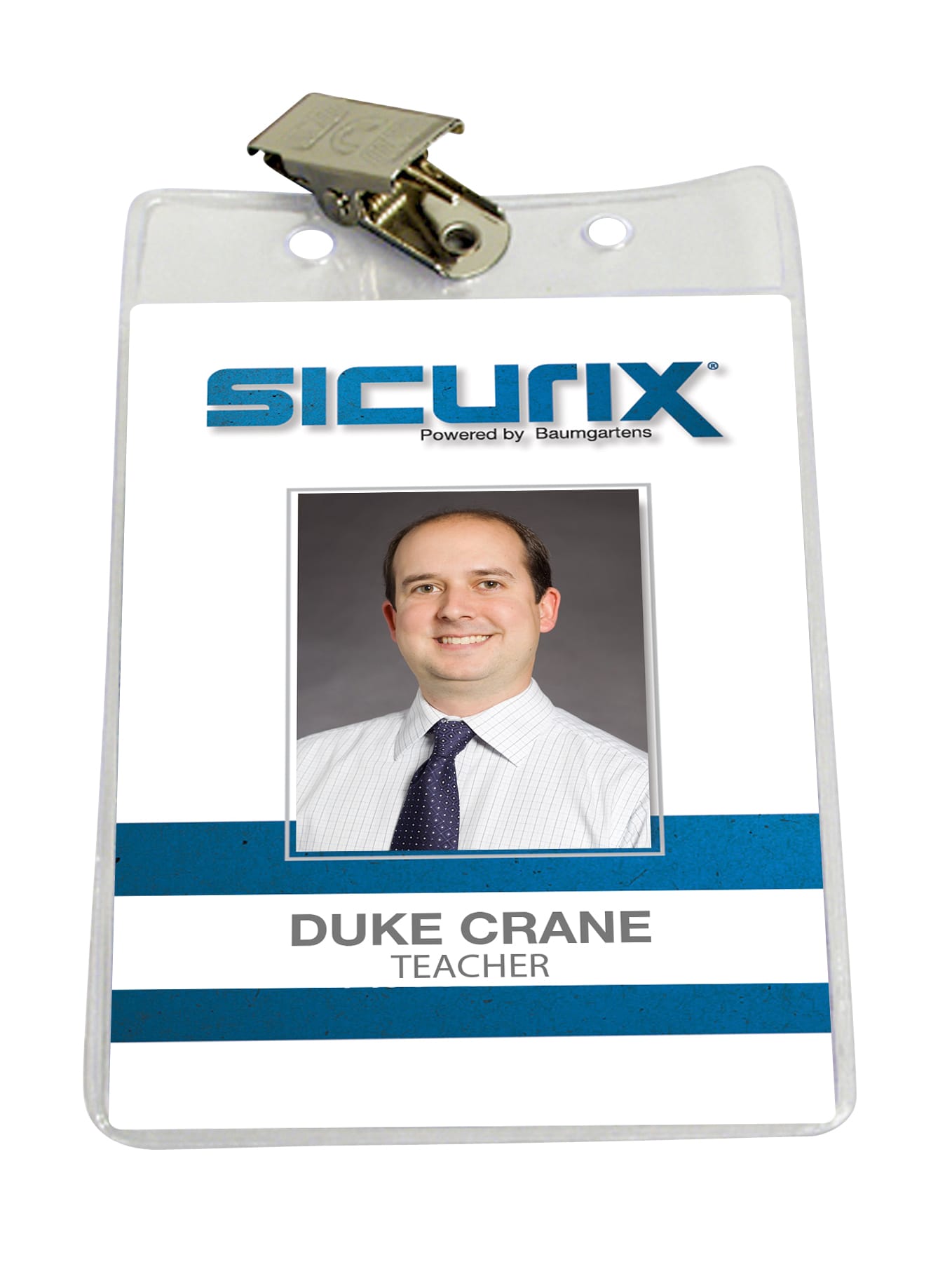 SICURIX Standard Badge Holders Vertical Clip 50 Pack CLEAR (67860)