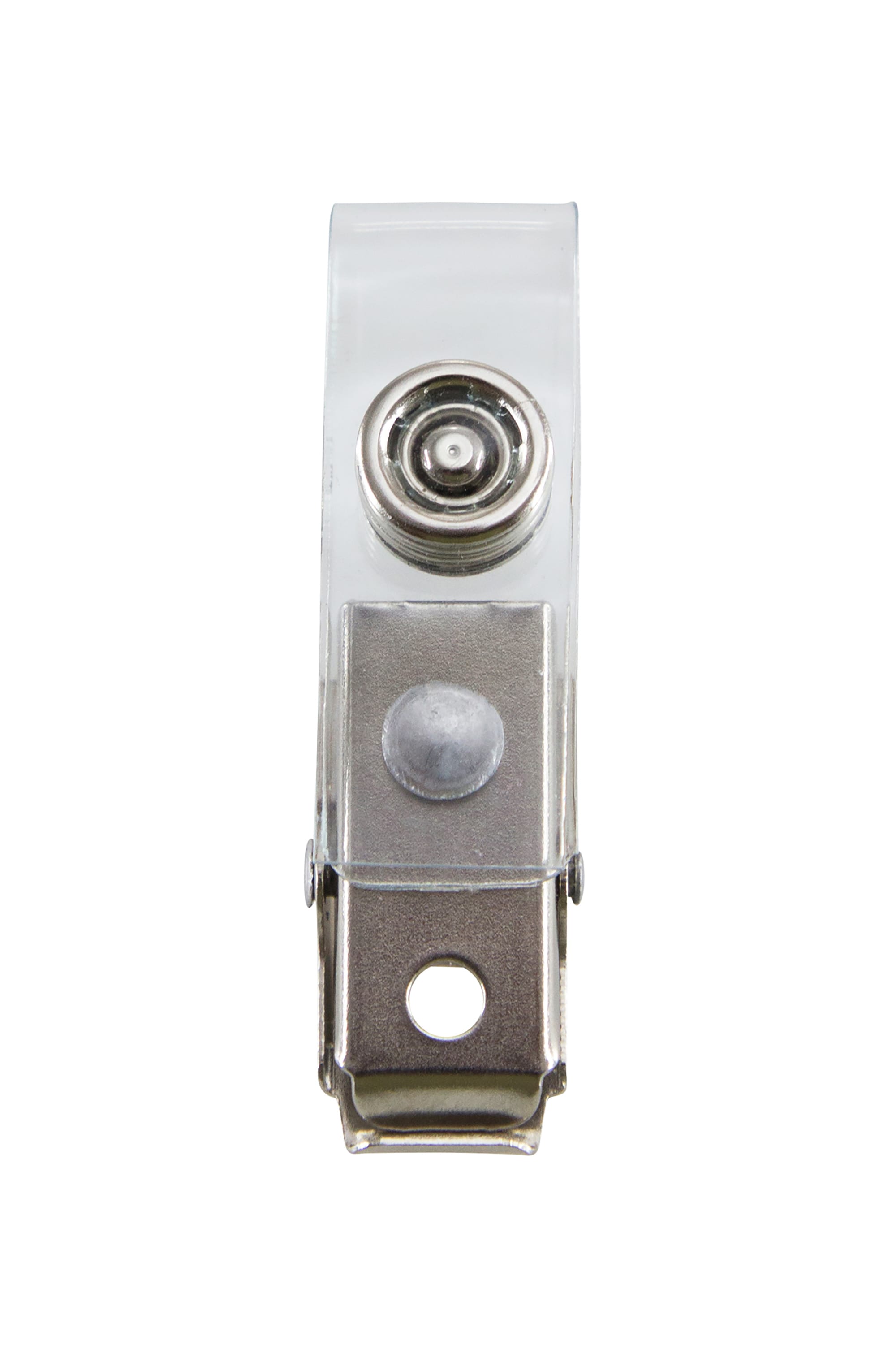 SICURIX Button ID Badge Strap Clips Clip 25 Pack CLEAR (68010)