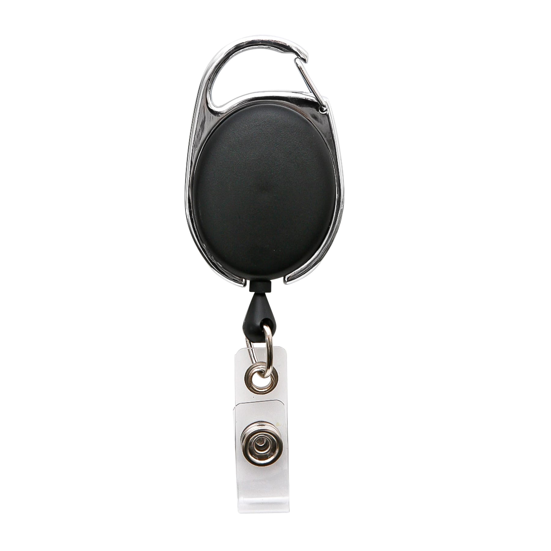 SICURIX Quick Clip ID Badge Reels Oval Strap BLACK (68754)