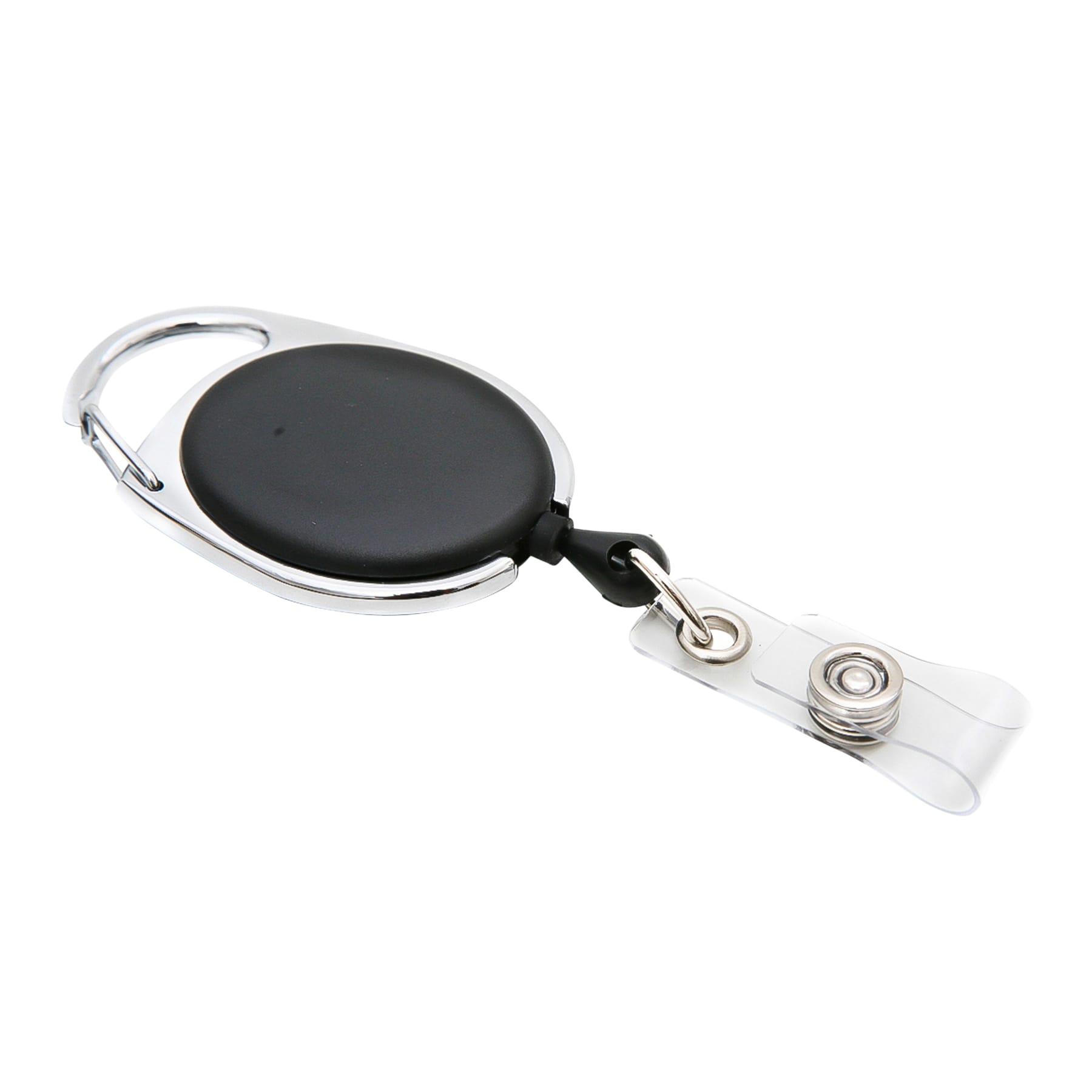 SICURIX Quick Clip ID Badge Reels Oval Strap BLACK (68754)