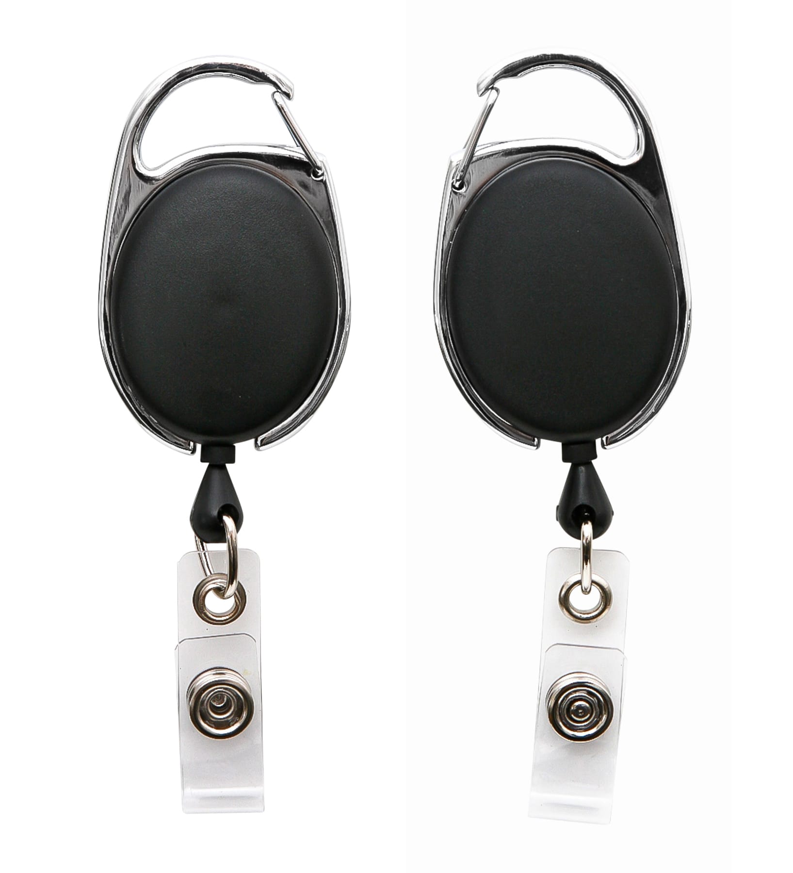 SICURIX Quick Clip ID Badge Reels Oval Strap BLACK (68754)