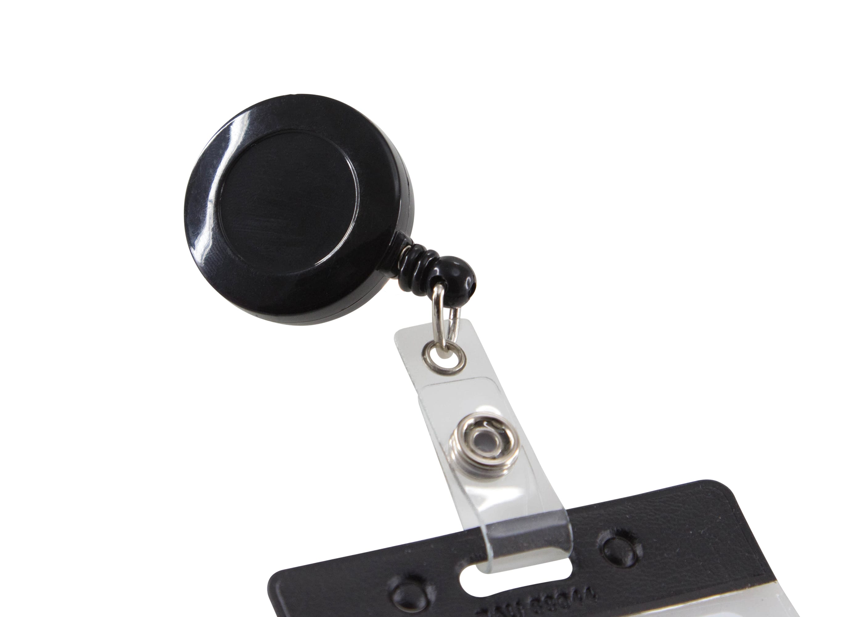 SICURIX Standard ID Badge Reel Round Belt Clip Strap BLACK (68824)