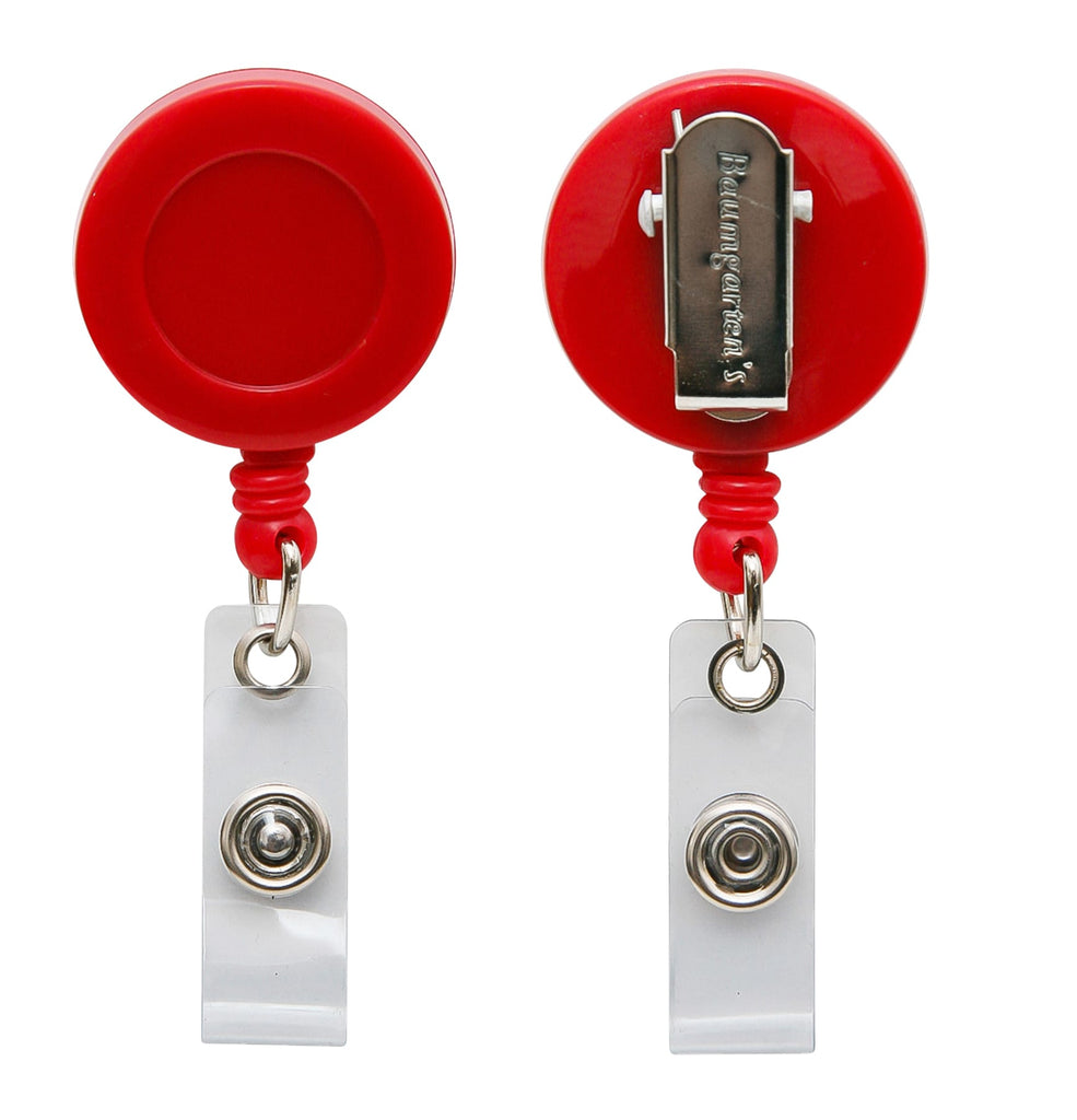 SICURIX Translucent ID Badge Reels Round Belt Clip Strap 48 Pack ASSORTED  Colors (68850)
