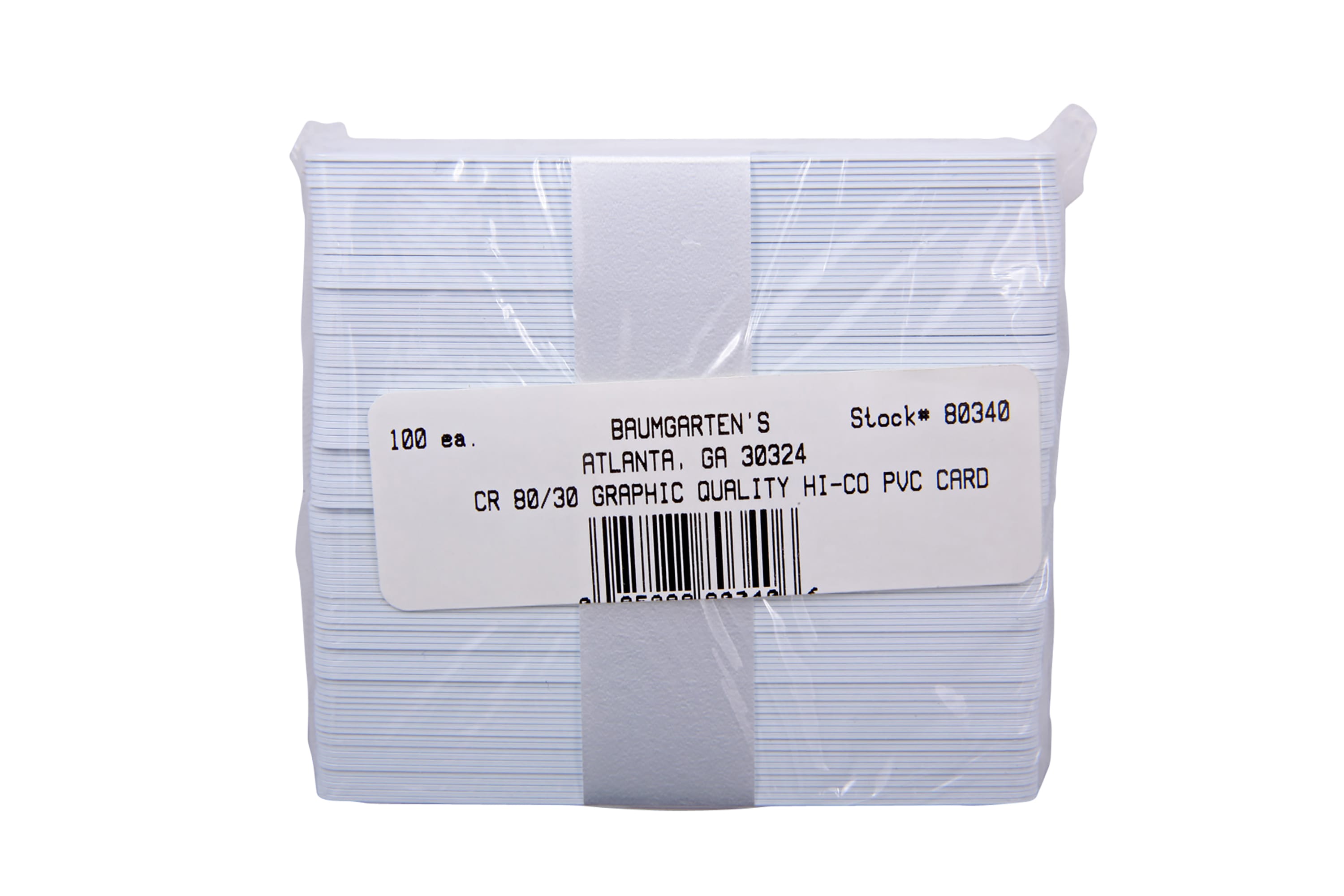 SICURIX CR 80 with Hico Magnetic Stripe Blank ID Cards 30 mil 100 Pack WHITE (80340)