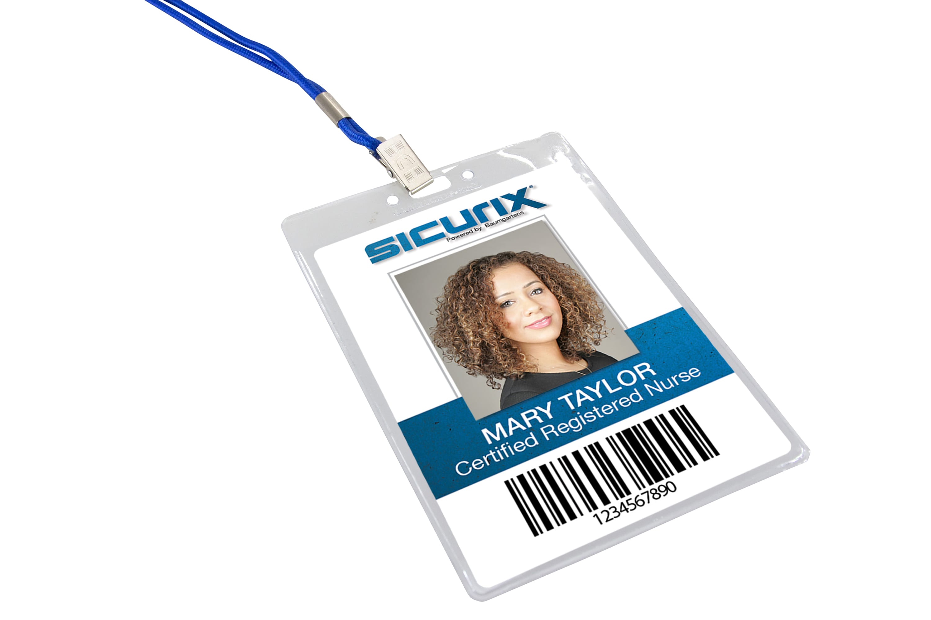 SICURIX Badge Holder Vertical 4.5 x 6.75" Pre-Punched 100/pack (67832)