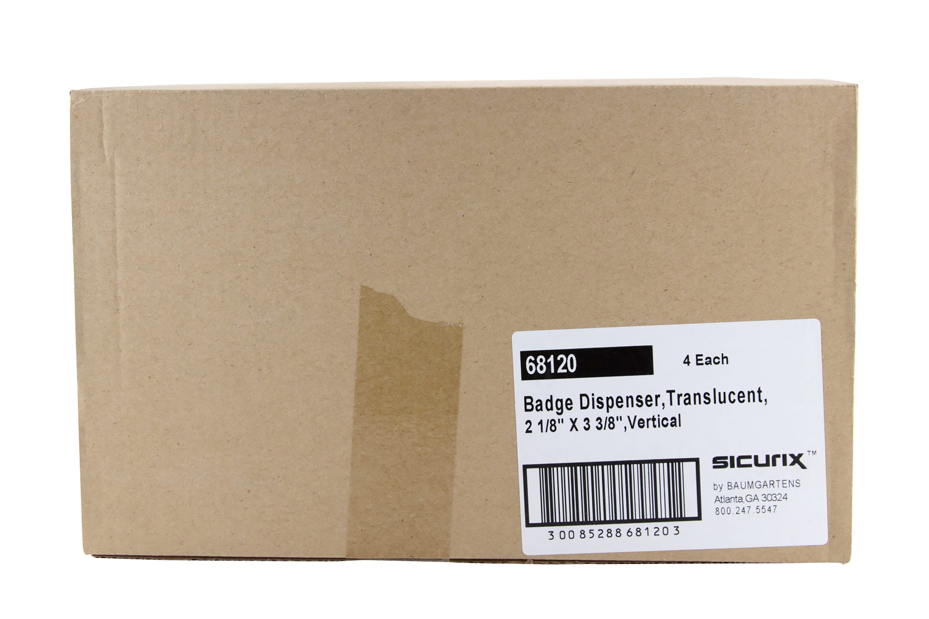 SICURIX Translucent Badge Dispensers Vertical 25 Pack CLEAR (68120)
