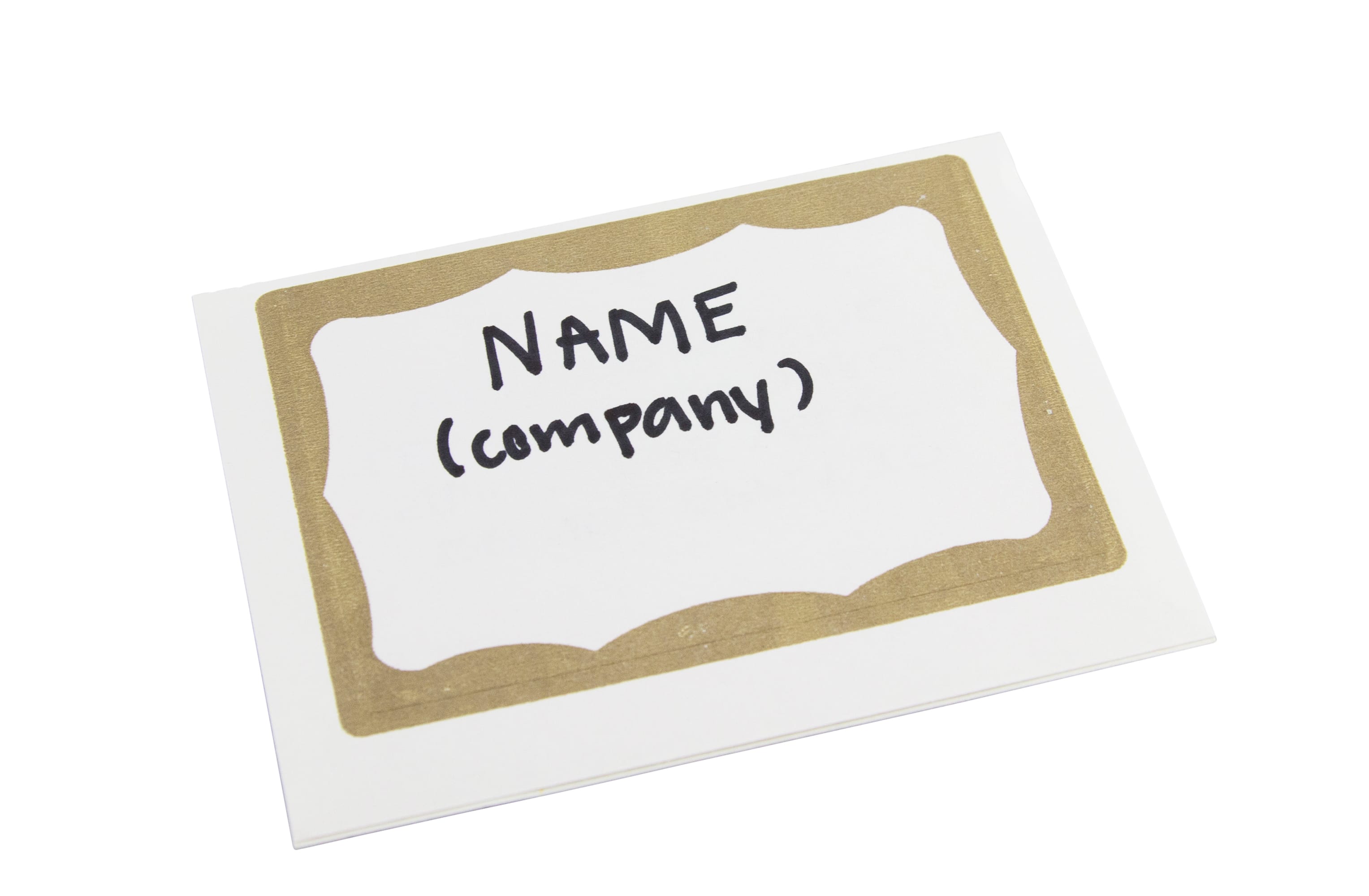 SICURIX GOLD Border Adhesive Badges 2 Per Sheet 100 Pack WHITE (67647)