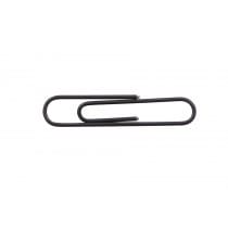Baumgartens Vinyl Coated Paper Clips Jumbo Size 40 Pack BLACK (ES-4110)