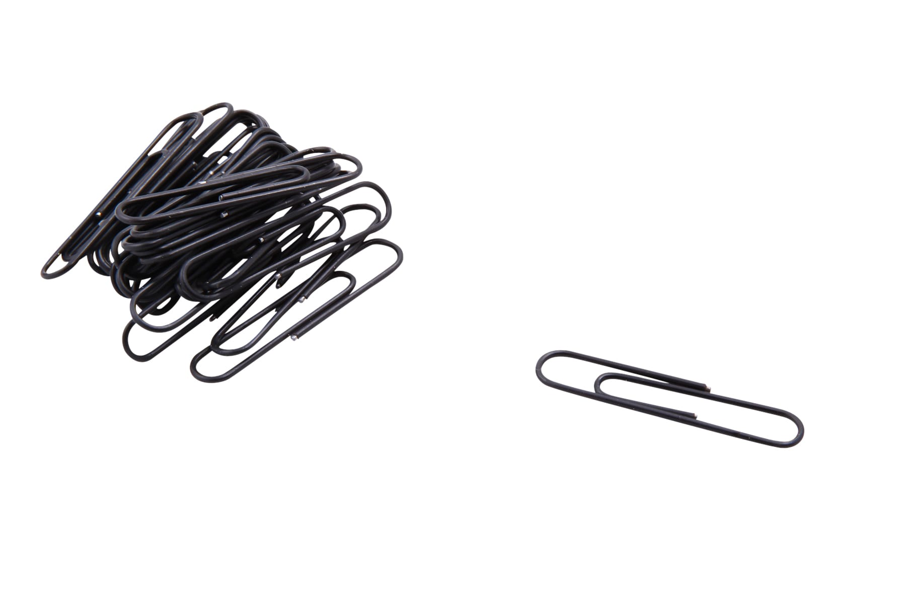 Baumgartens Vinyl Coated Paper Clips Jumbo Size 40 Pack BLACK (ES-4110)