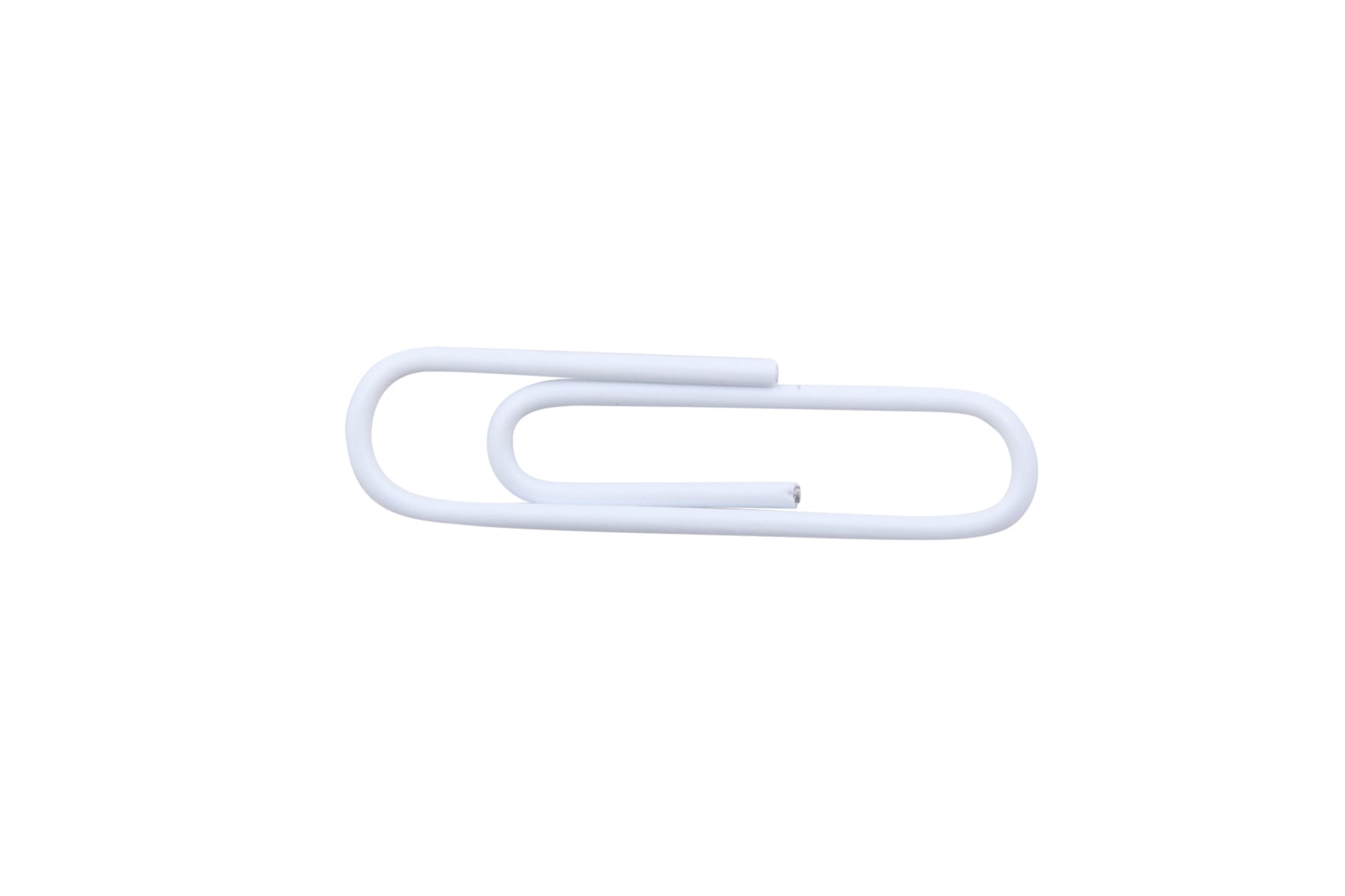 Baumgartens Vinyl Coated Paper Clips #1 Standard Size 100 Pack WHITE (ES-5010)