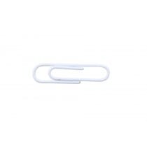 Baumgartens Vinyl Coated Paper Clips #1 Standard Size 100 Pack WHITE (ES-5010)