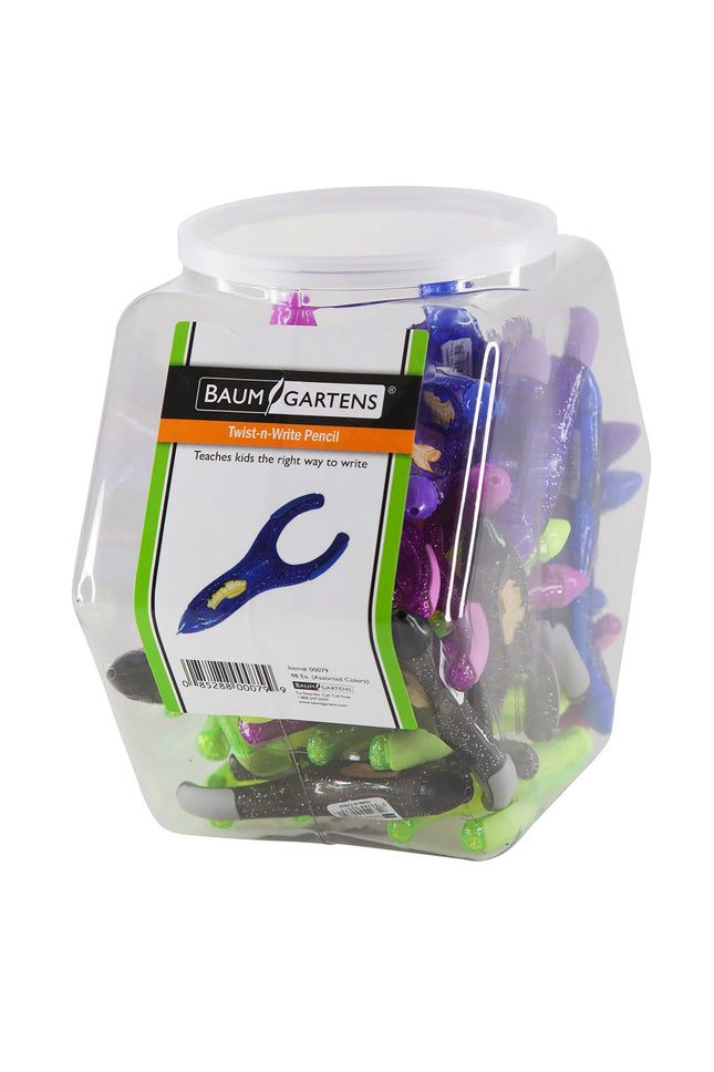 PenAgain Twist 'n Write Mechanical Pencil Hexagonal Tub Display of 48 Arthritis Ehlers Danlos Syndrome ASSORTED Colors (00079)