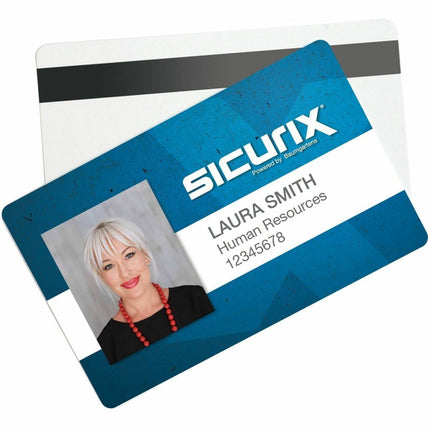 SICURIX CR 80 with Hico Magnetic Stripe Blank ID Cards 30 mil 100 Pack White