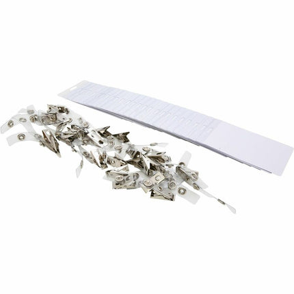 SICURIX Self Laminating Badge Holders Vertical Clip 25 Pack CLEAR (62926)