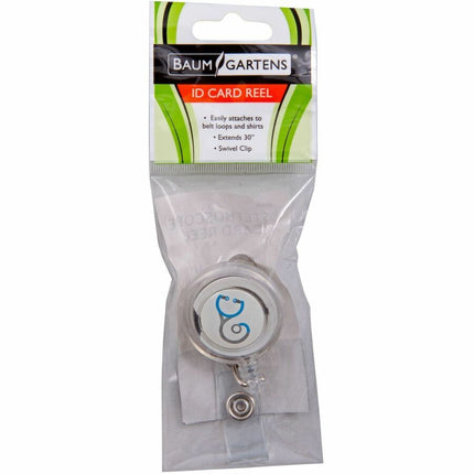 SICURIX Stethescope ID Badge Reels Round Swivel Spring Clip Strap ASSORTED Colors (68640)